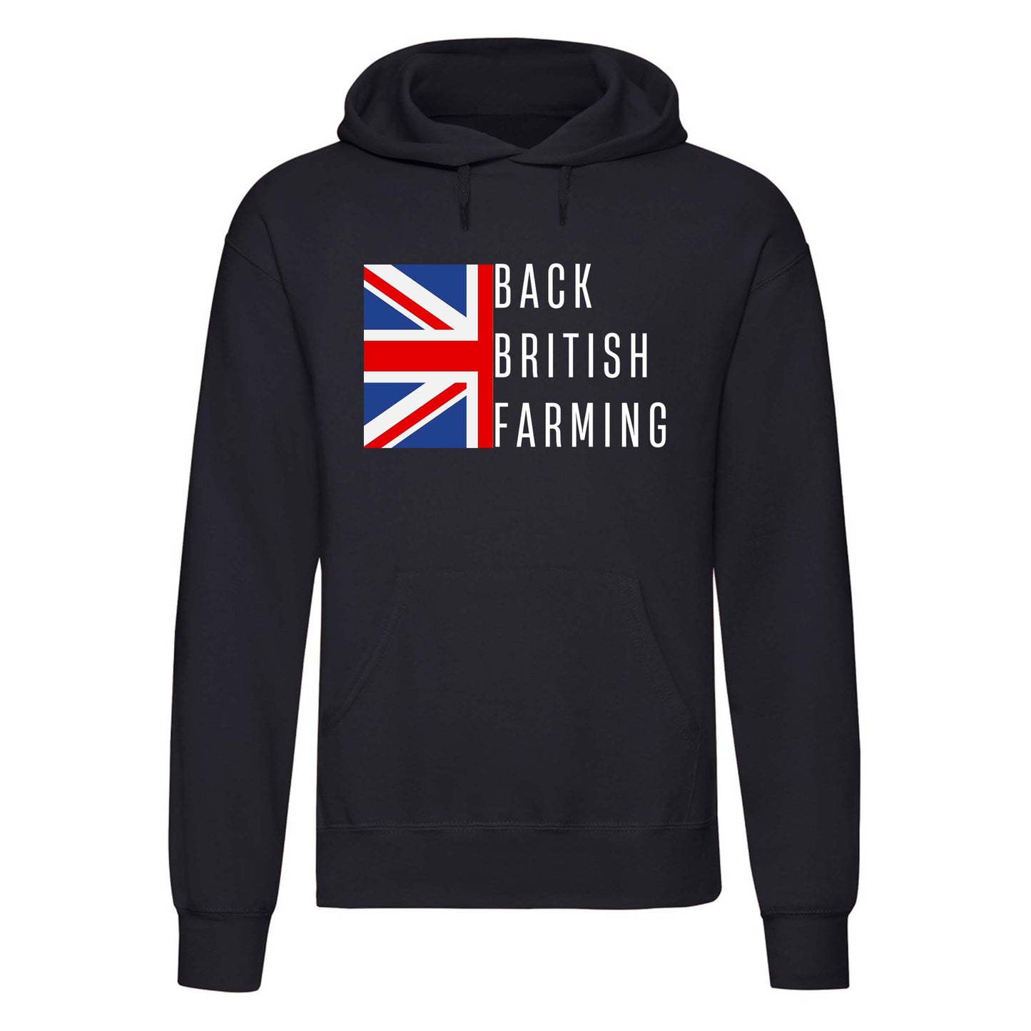 Adults "Back British Farming" Printed Pullover Hoodie