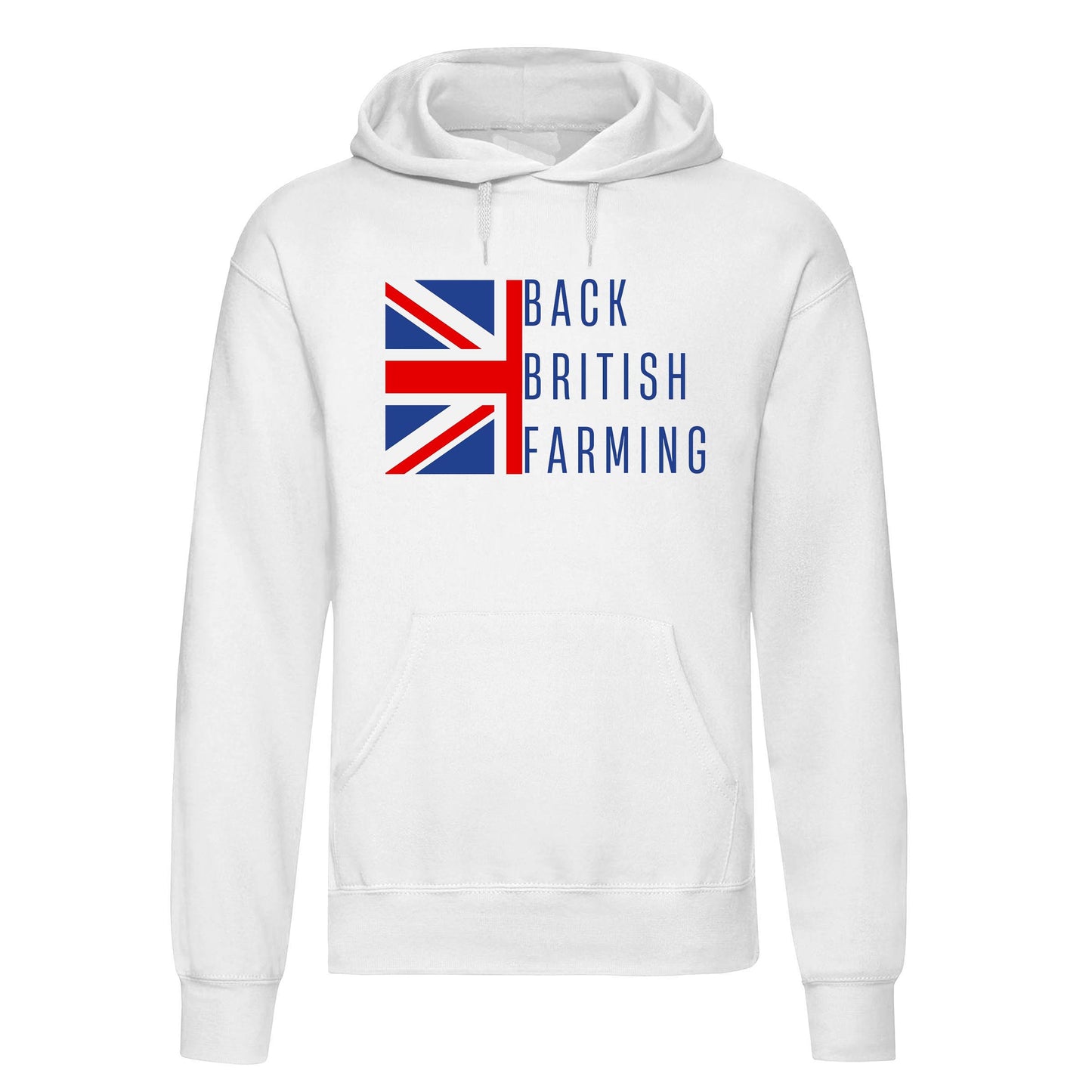 Adults "Back British Farming" Printed Pullover Hoodie