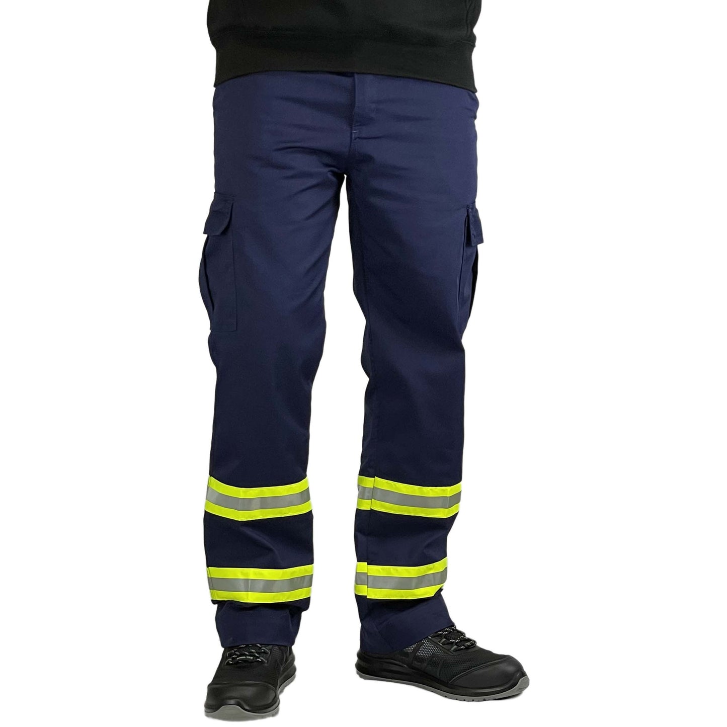 Mens Hi Vis Cargo Combat Work Trousers