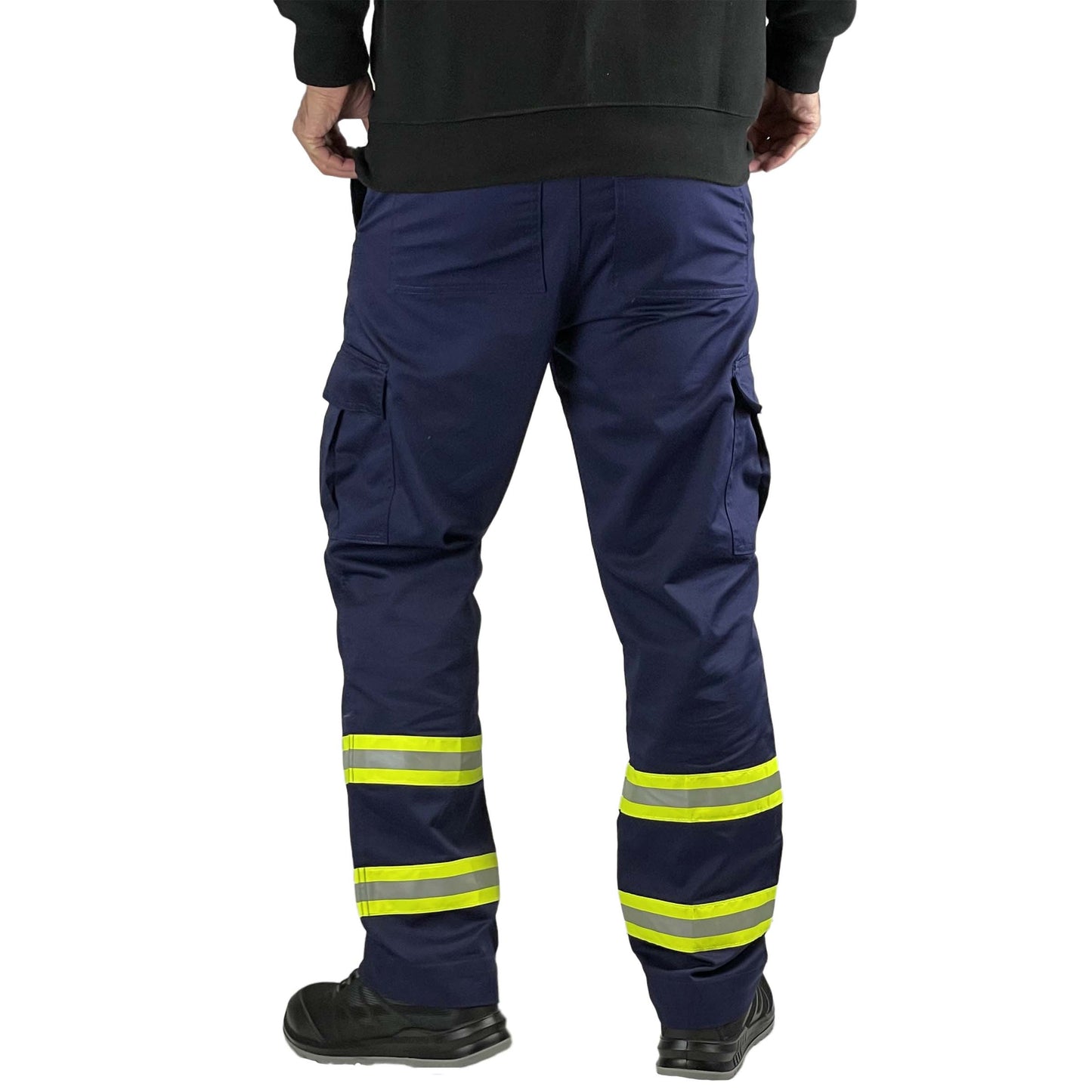 Mens Hi Vis Cargo Combat Work Trousers