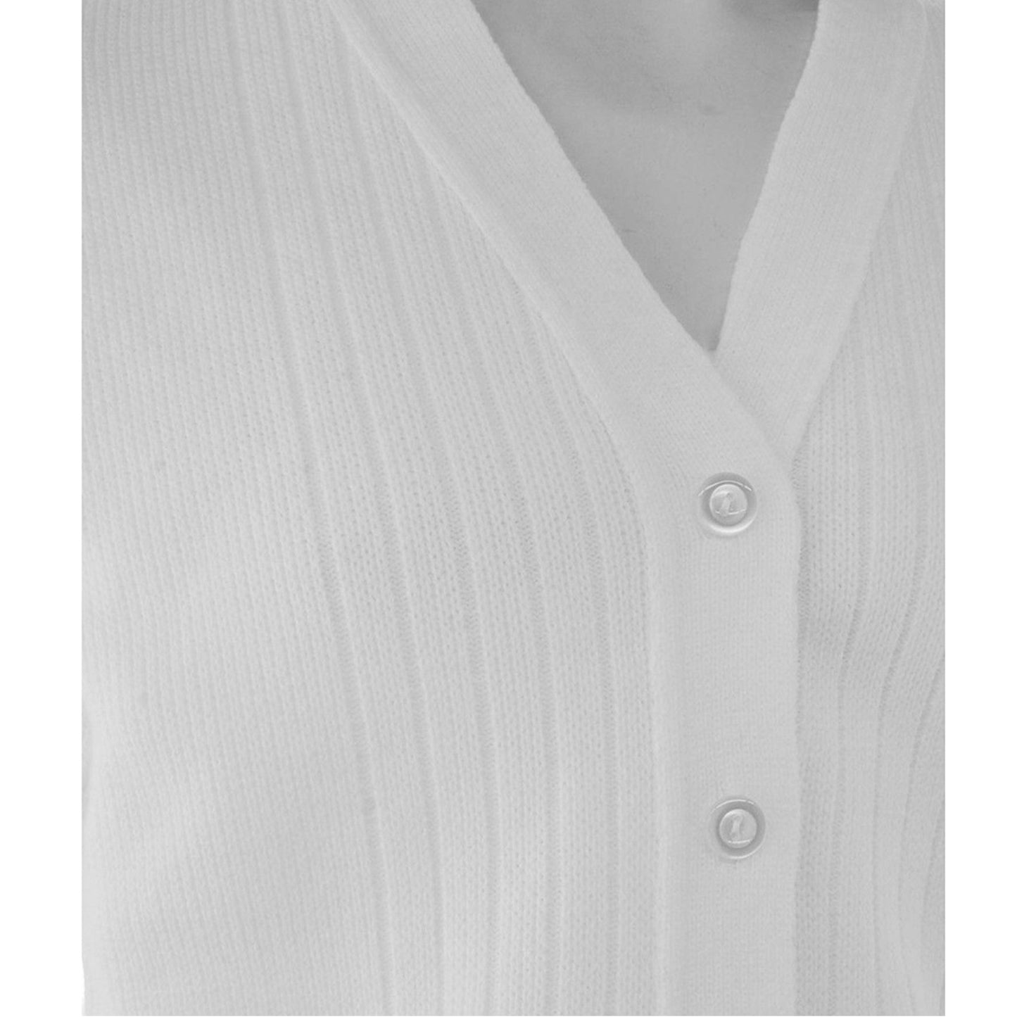 Ladies Premium Ribbed Plain Bowling Cardigan