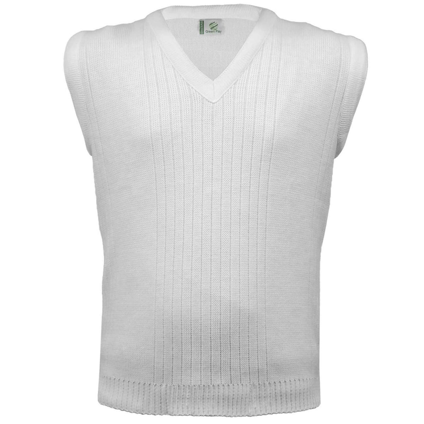 Men's Premium Ribbed V-Neck Sleeveless Bowling Tank Top Jumper