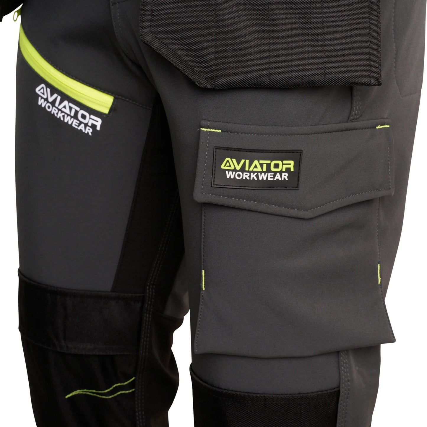 Mens Softshell Waterproof Cargo Workwear Trousers