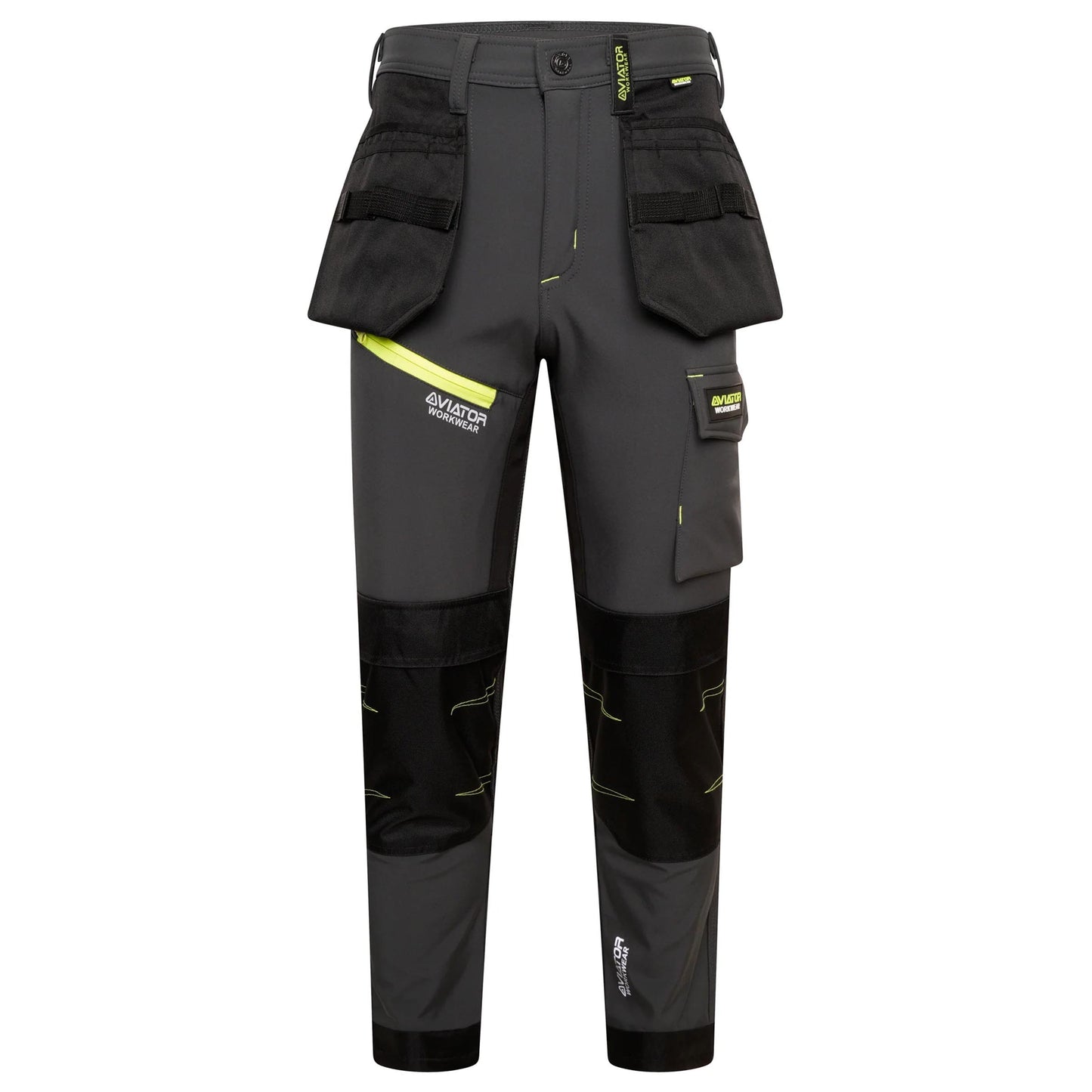 Mens Softshell Waterproof Cargo Workwear Trousers