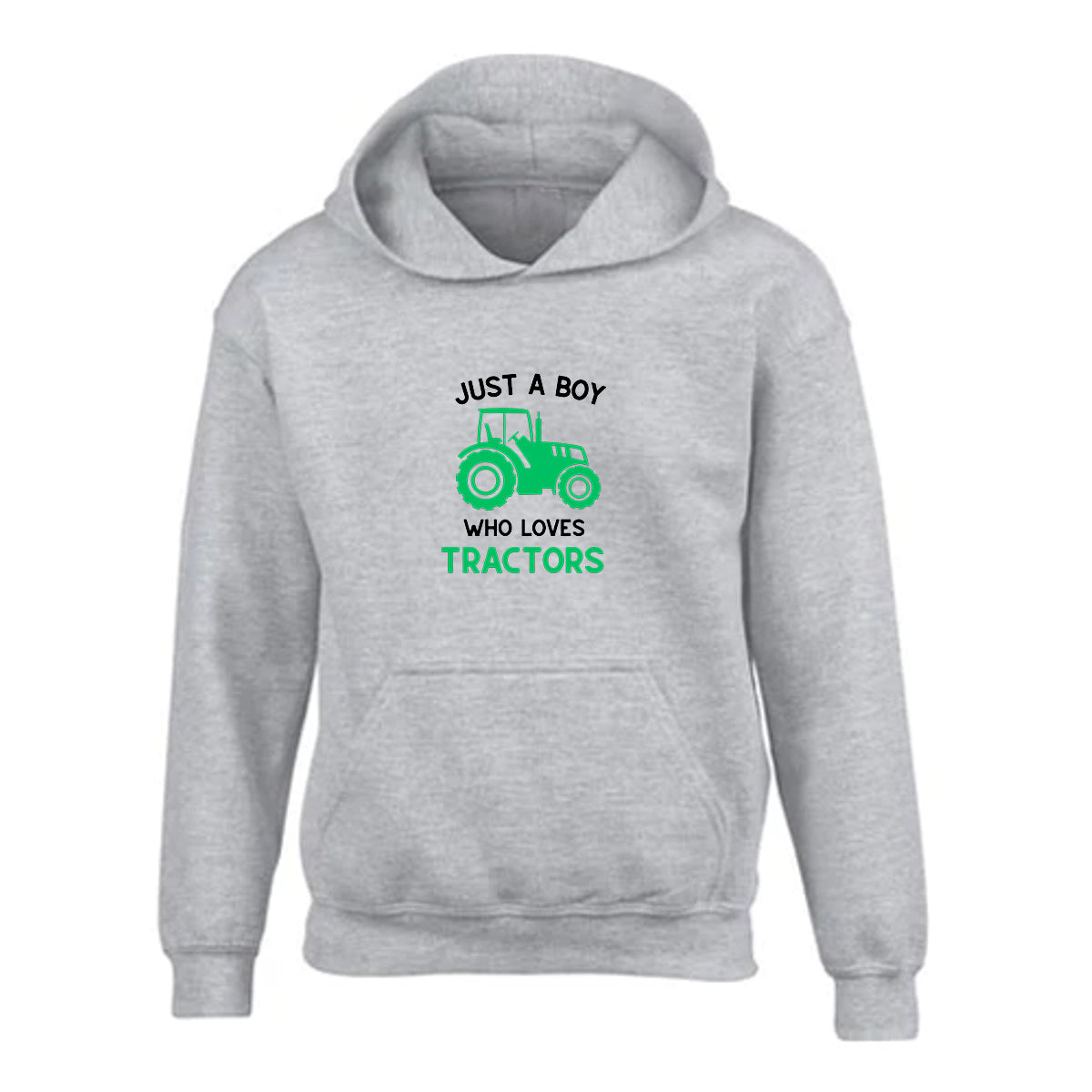Kids "JUST A BOY WHO LOVES TRACTORS" Printed Hoodie