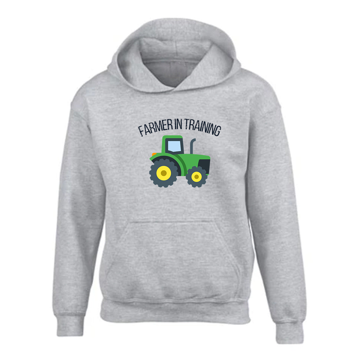 Kids Unisex "FARMER IN TRAINING" Tractor Printed Hoodie