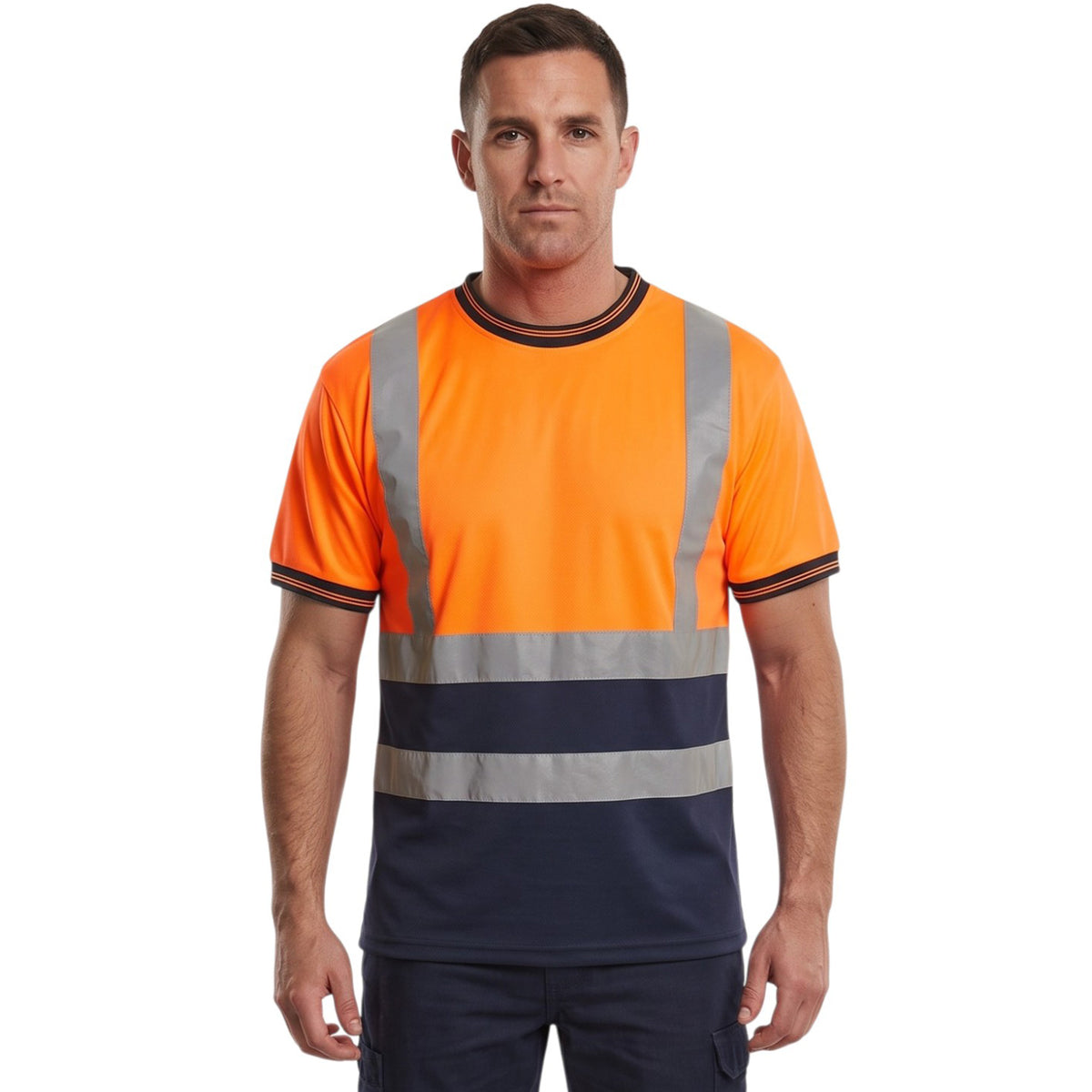 Hi-Vis Crew Neck T-Shirt | EN ISO 20471 Class 2 Safety Top