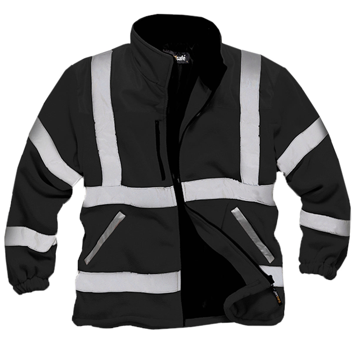 Mens Premium Hi Vis Lined Work Fleece Jacket