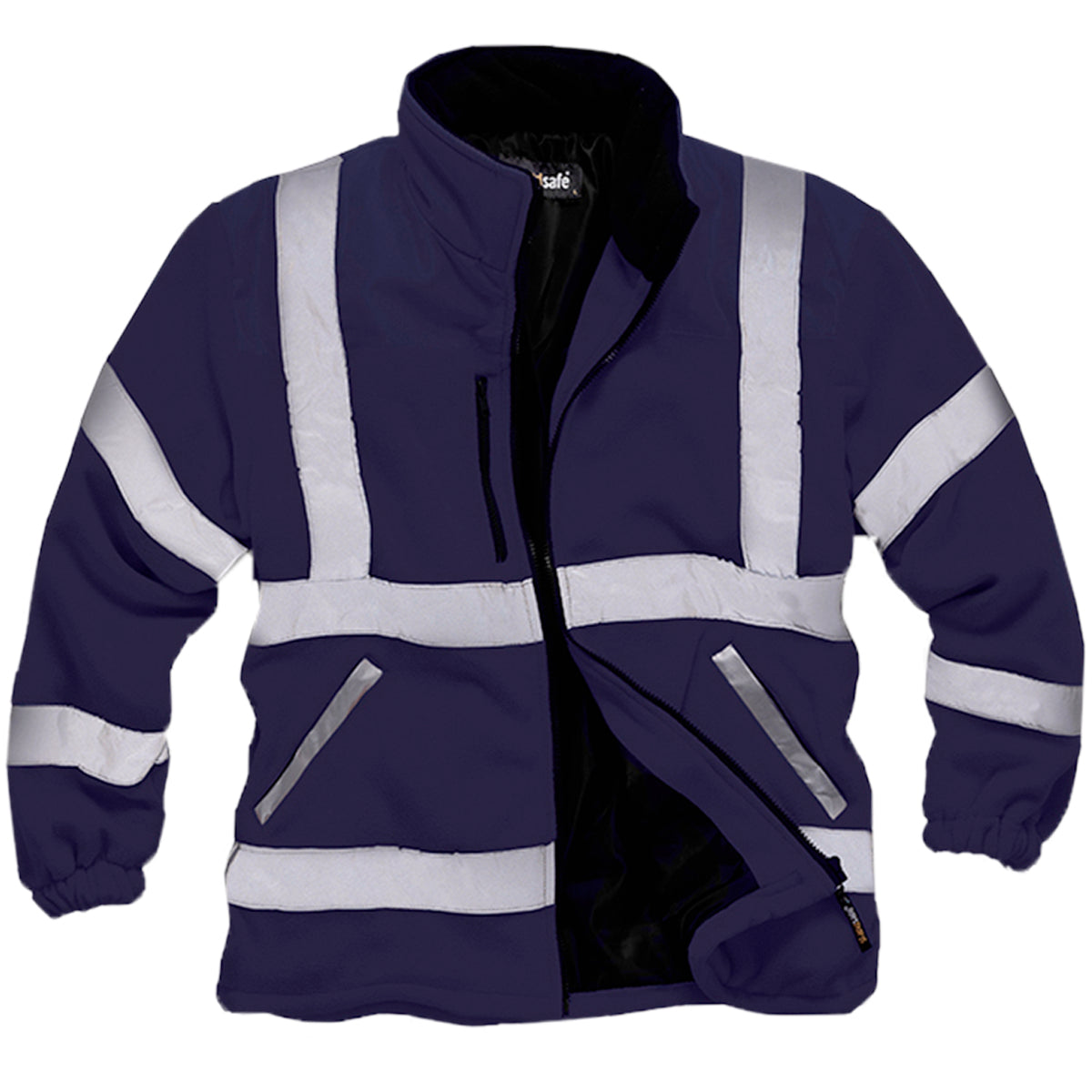 Mens Premium Hi Vis Lined Work Fleece Jacket