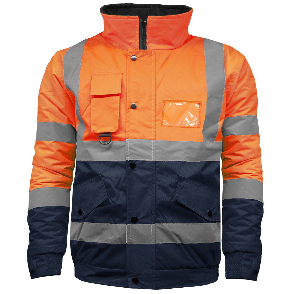 Mens Hi Vis Waterproof Padded Bomber Jacket