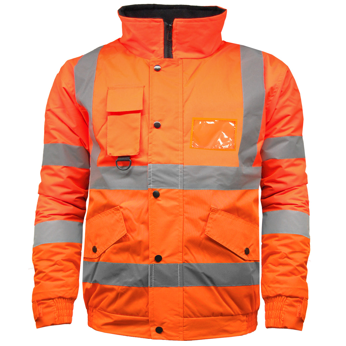 Mens Hi Vis Waterproof Padded Bomber Jacket