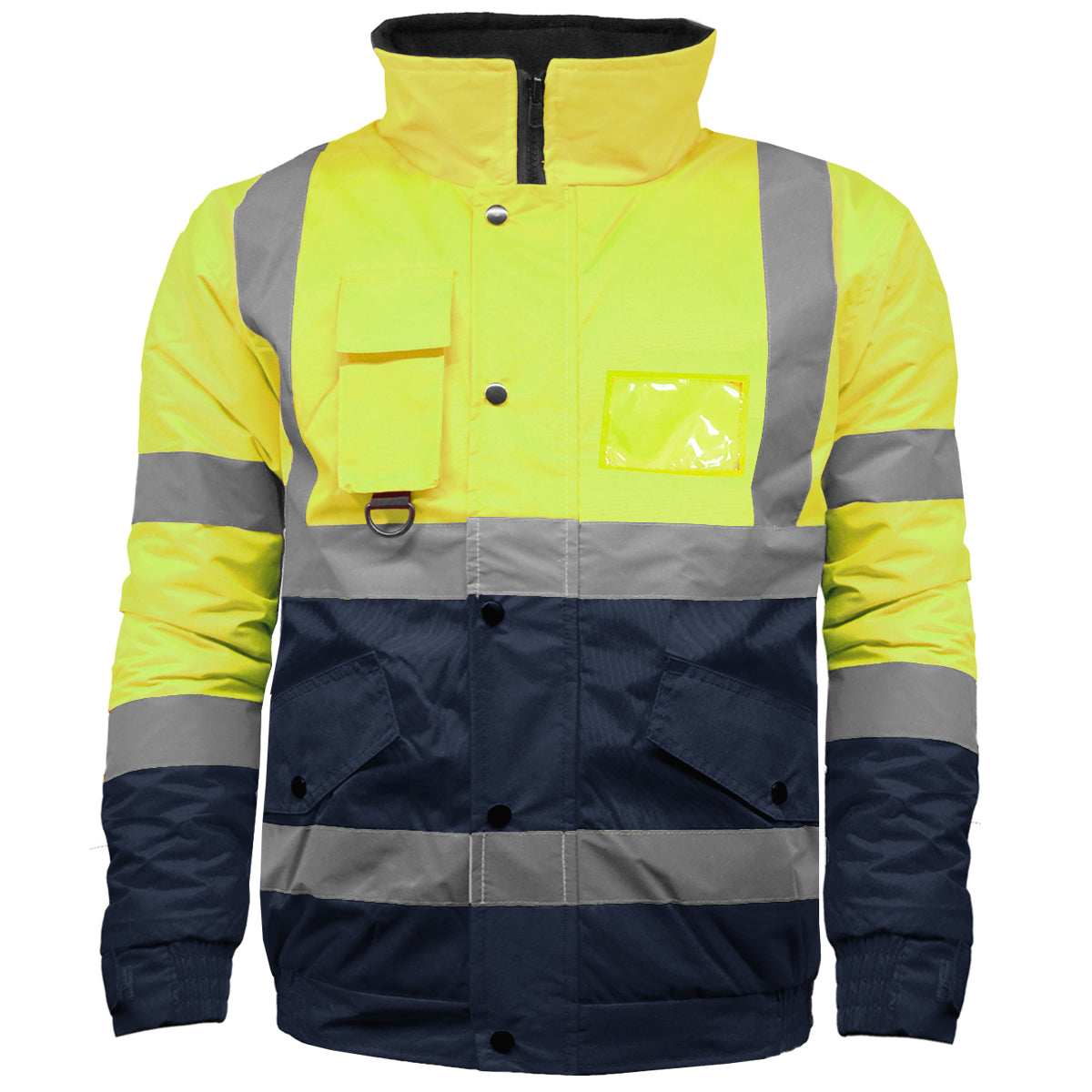 Mens Hi Vis Waterproof Padded Bomber Jacket