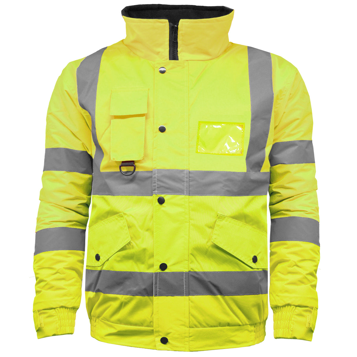 Mens Hi Vis Waterproof Padded Bomber Jacket
