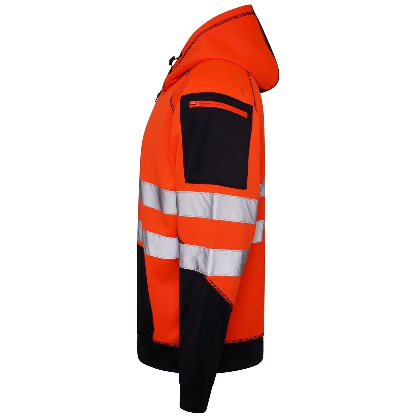 Mens AV036 Hi Vis Workwear Zip Hoodie