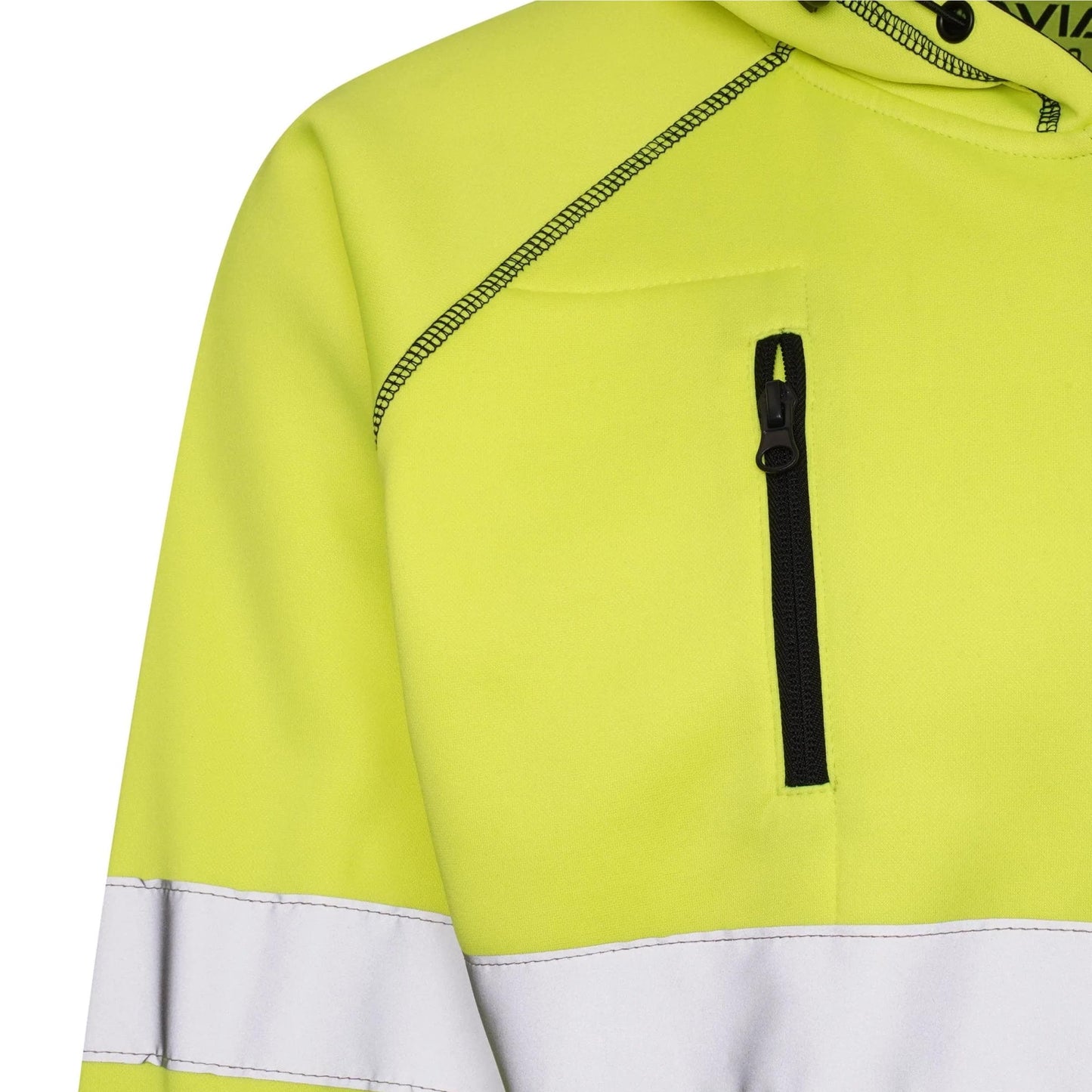 Mens AV036 Hi Vis Workwear Zip Hoodie