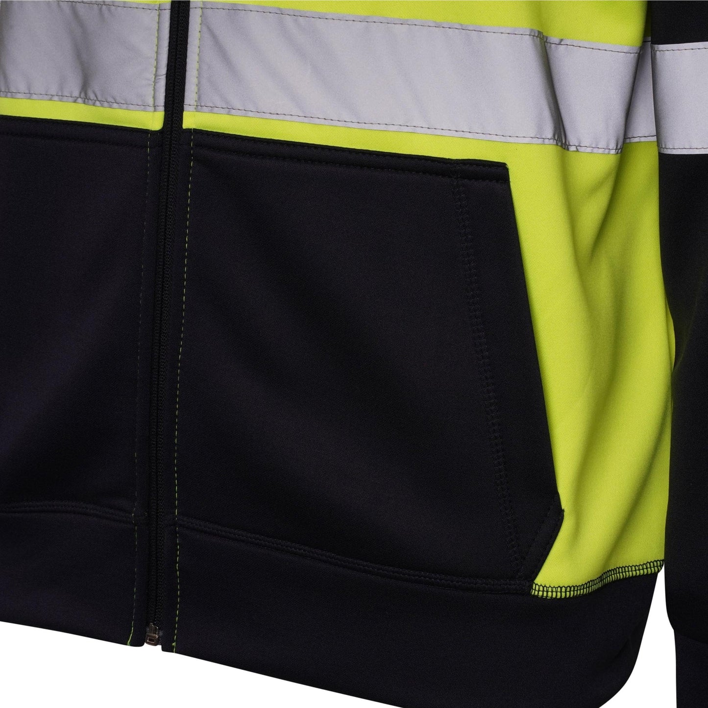 Mens AV036 Hi Vis Workwear Zip Hoodie