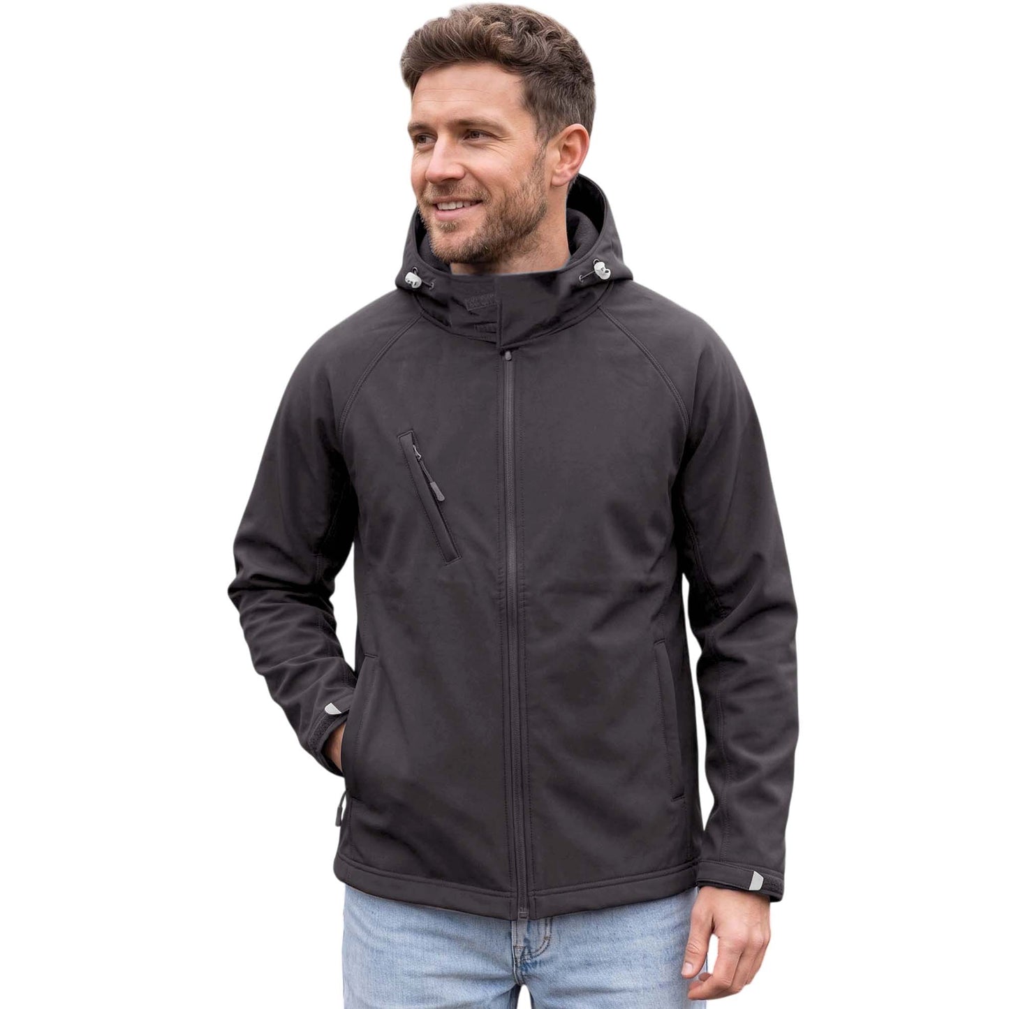 Men’s Water-Resistant Detachable Hooded Softshell Jacket