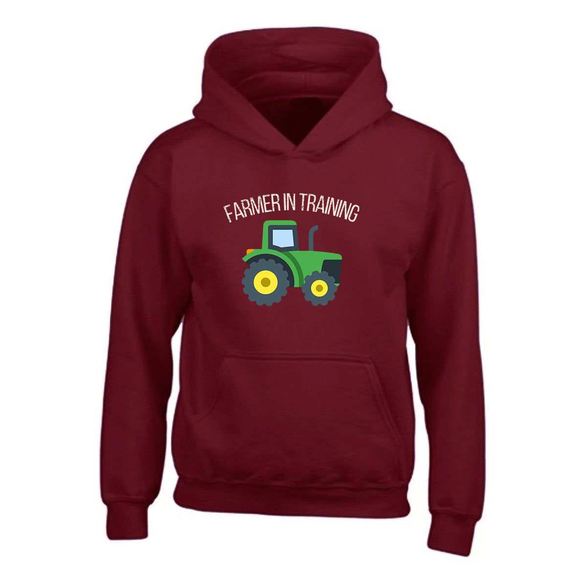 Kids Unisex "FARMER IN TRAINING" Tractor Printed Hoodie