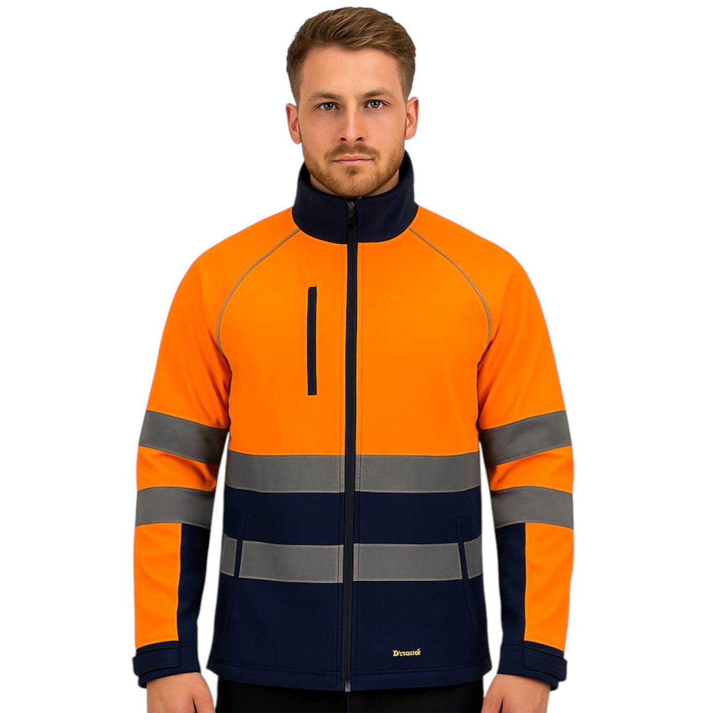 Mens Hi Vis Weatherproof SoftShell Jacket