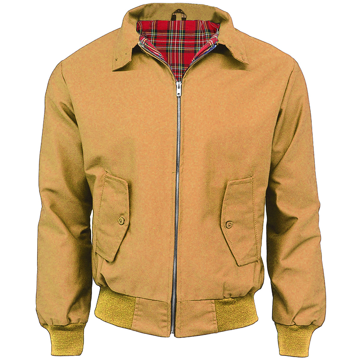 Mens Tartan Lined Classic Harrington Jackets - Made in the UK