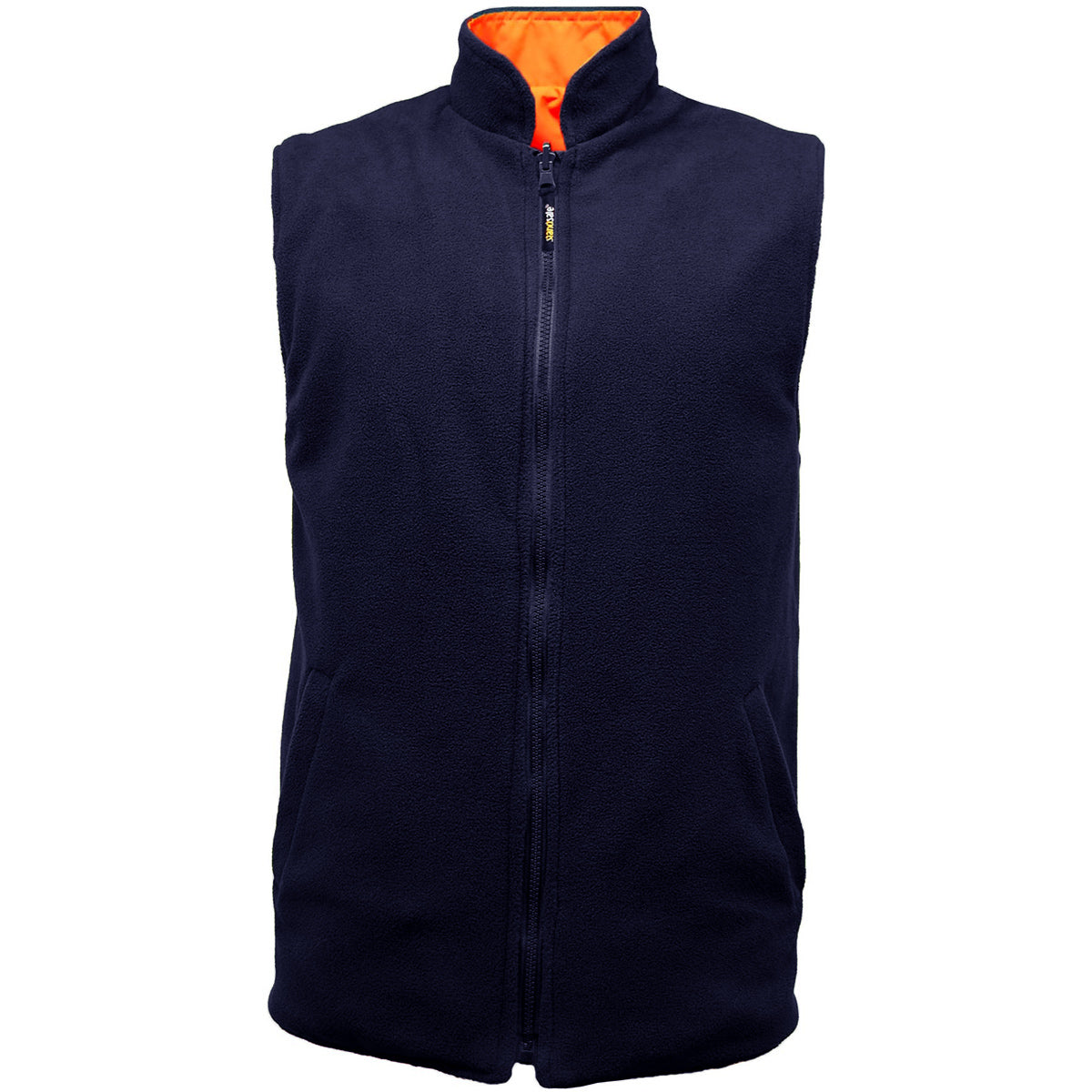 Mens Hi Vis Fleece Lined Reversible Bodywarmer