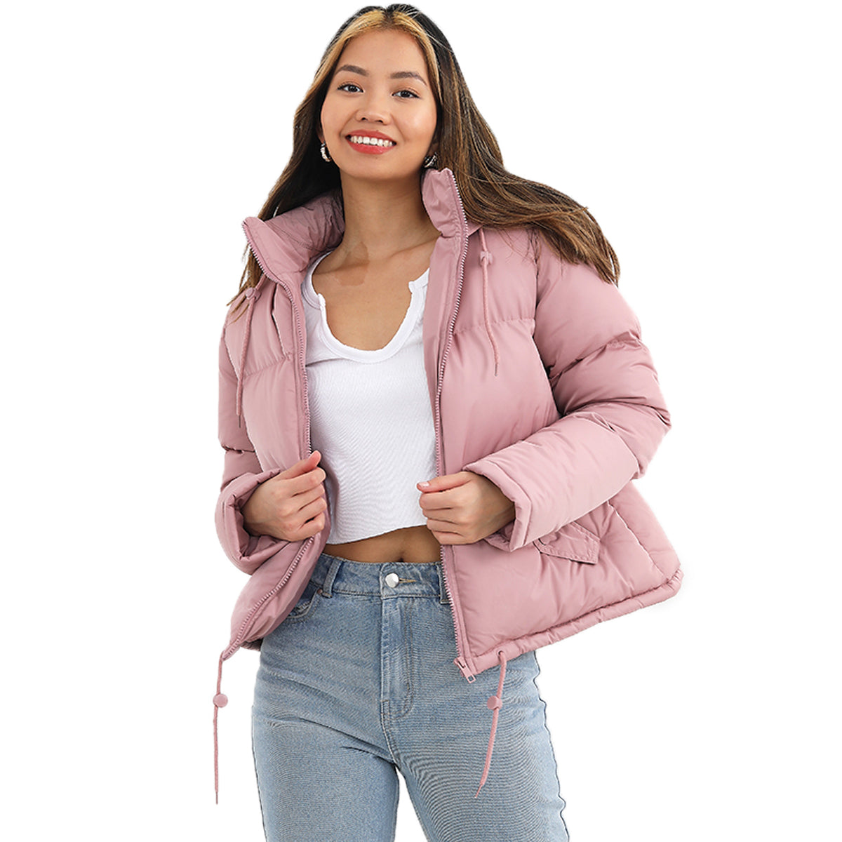 Womens CELLO Padded Funnel Neck Jacket