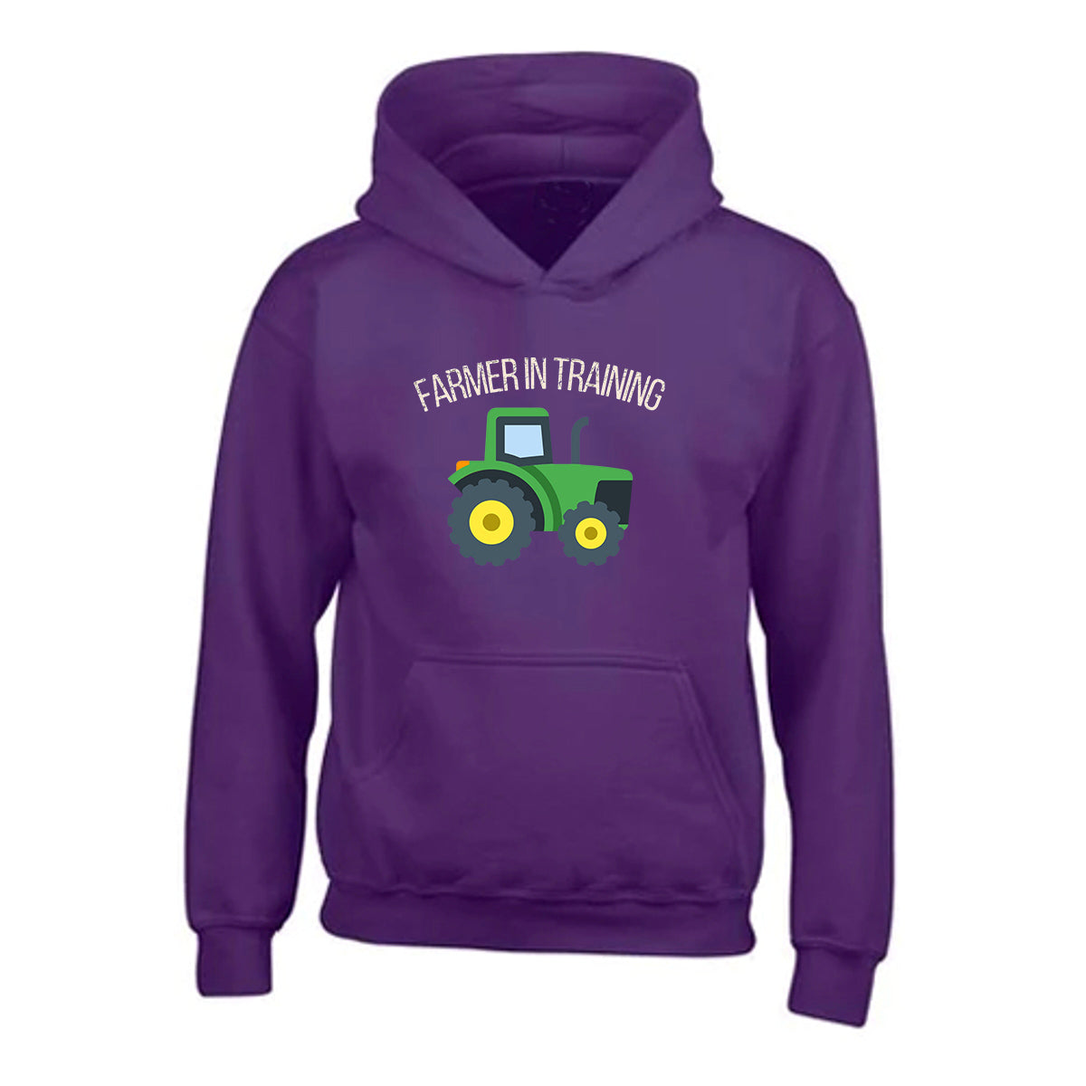 Kids Unisex "FARMER IN TRAINING" Tractor Printed Hoodie