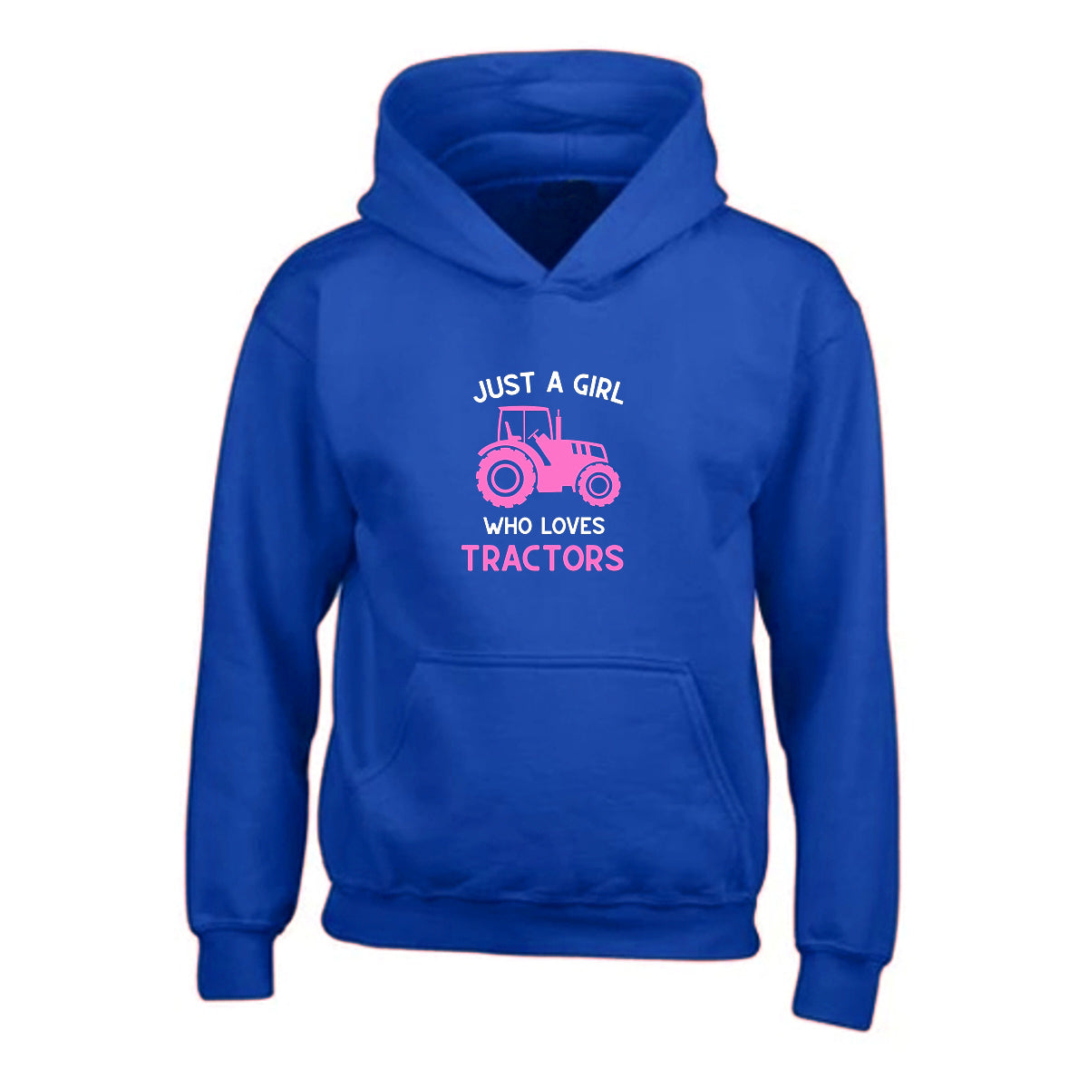 Kids "JUST A GIRL WHO LOVES TRACTORS" Printed Hoodie