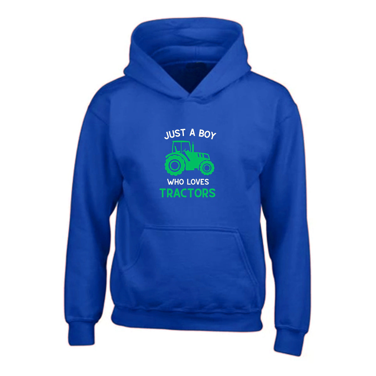 Kids "JUST A BOY WHO LOVES TRACTORS" Printed Hoodie