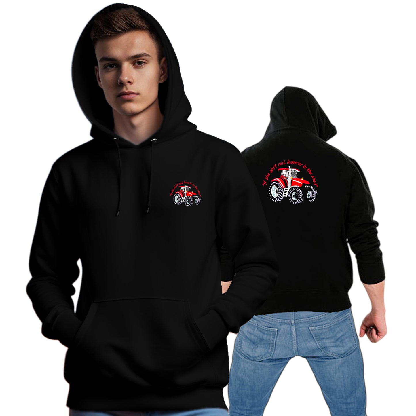Adults Tractor Logo Embroidered Hoodie