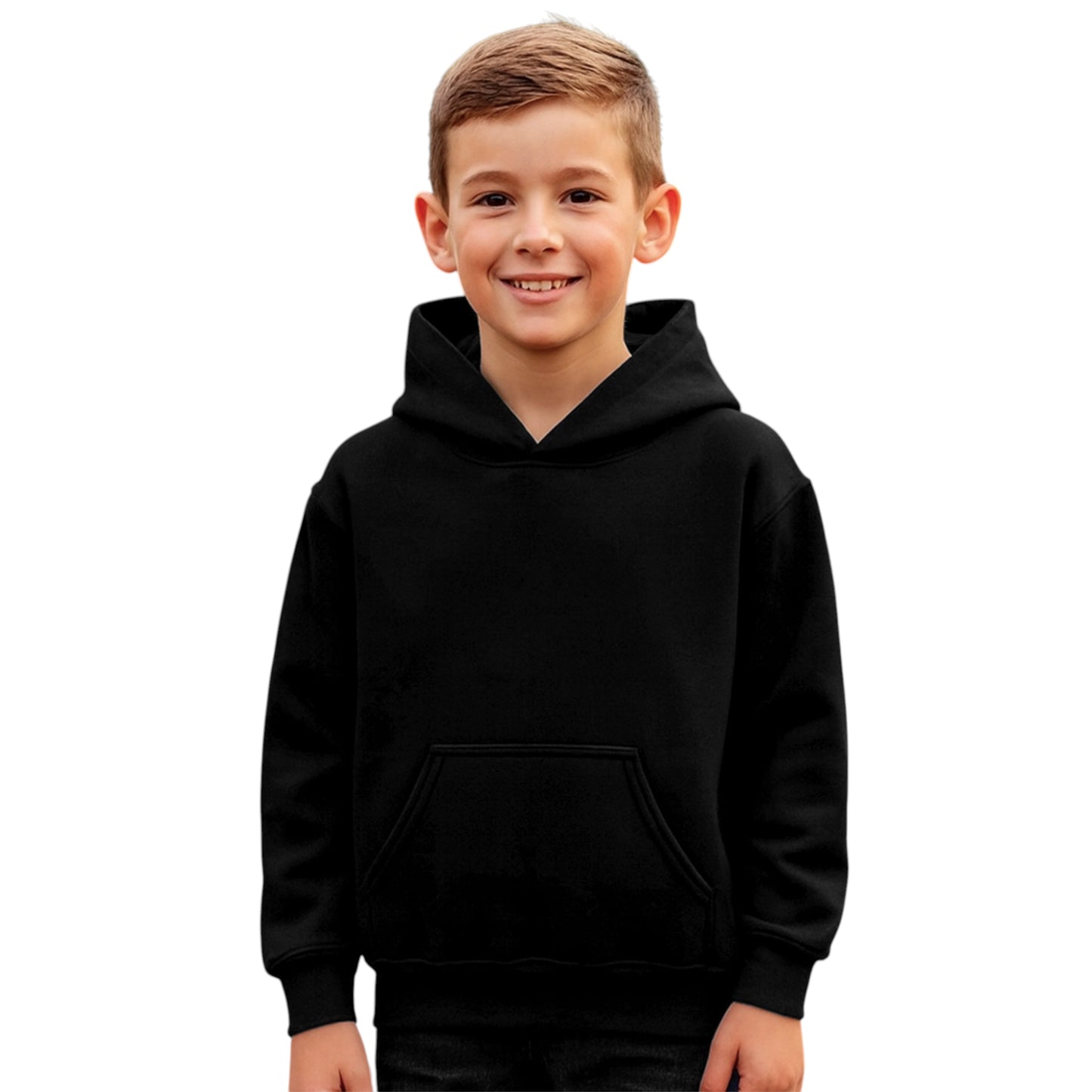 Kids Unisex Plain Hoodie – Soft Brushed Fleece | Urban Road
