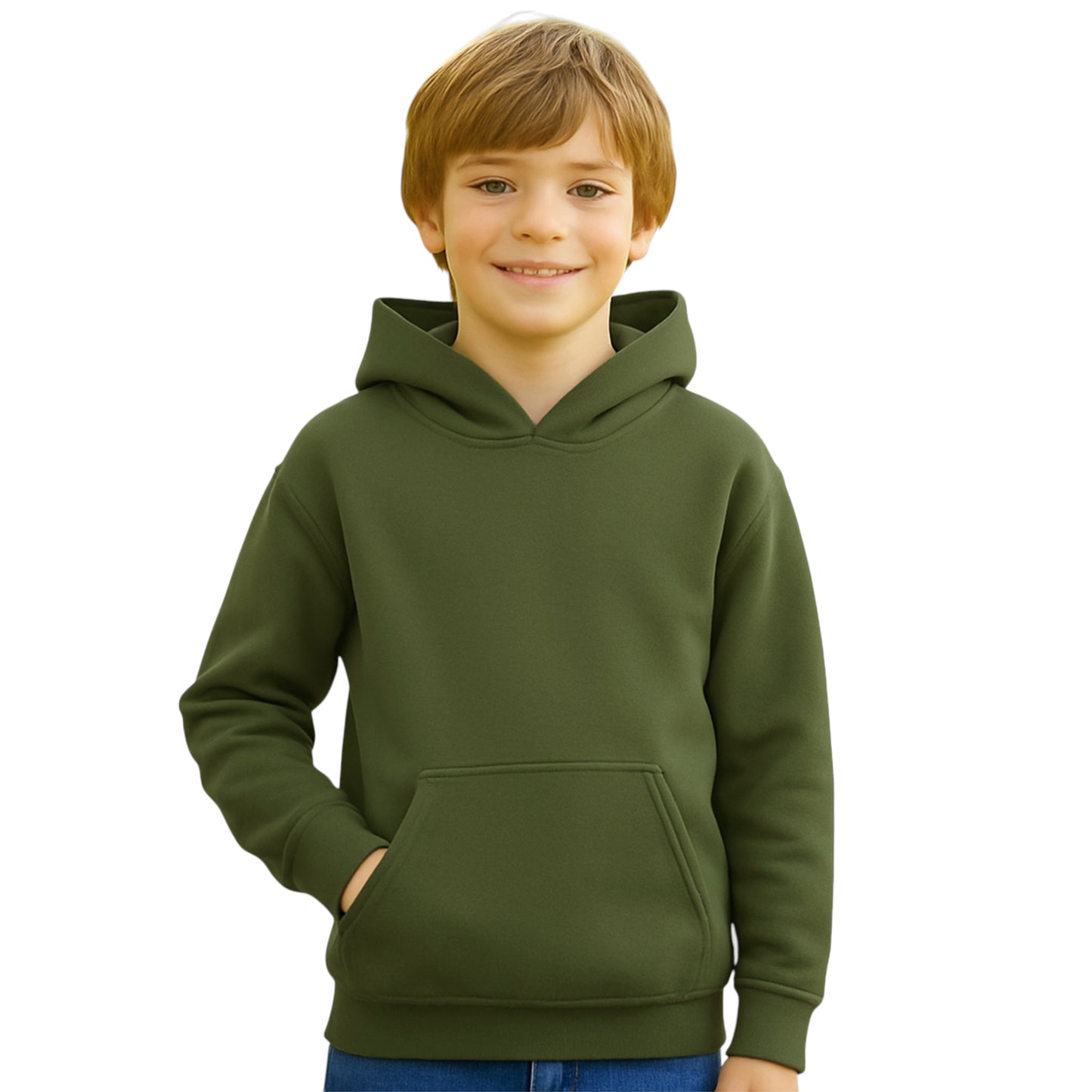 Kids Unisex Plain Hoodie – Soft Brushed Fleece | Urban Road