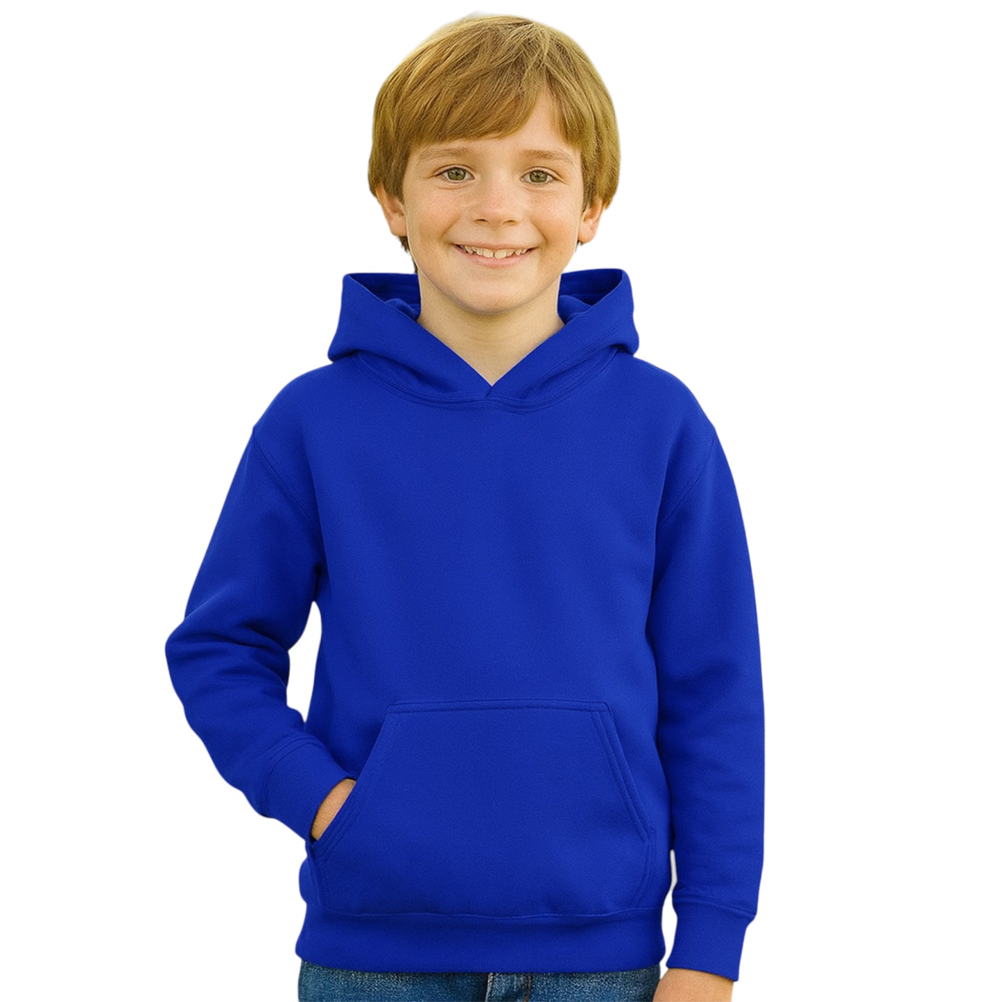 Kids Unisex Plain Hoodie – Soft Brushed Fleece | Urban Road