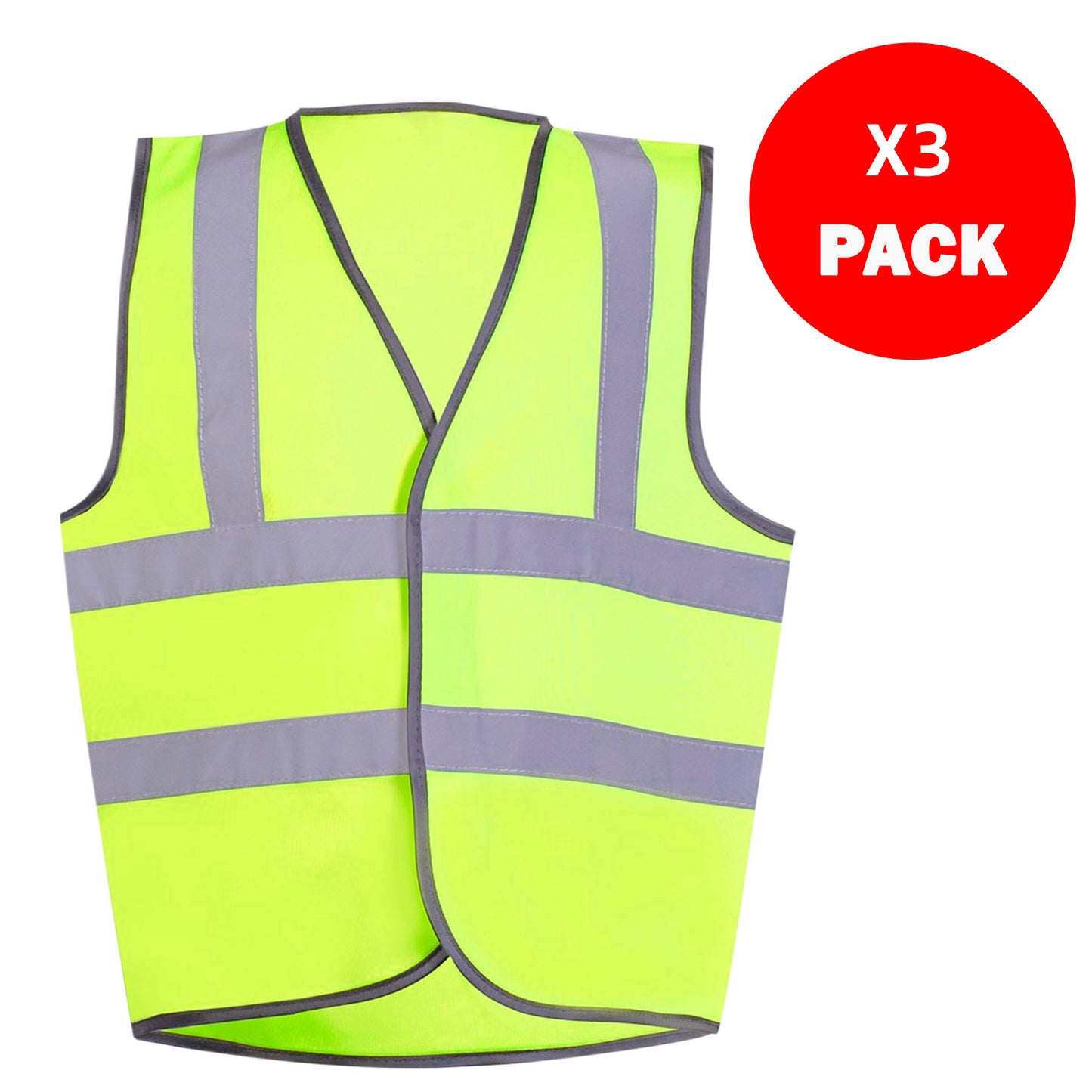 Kids Hi Vis Safety Vest Multi-Pack – Unisex Reflective Waistcoat | Ages 4-13