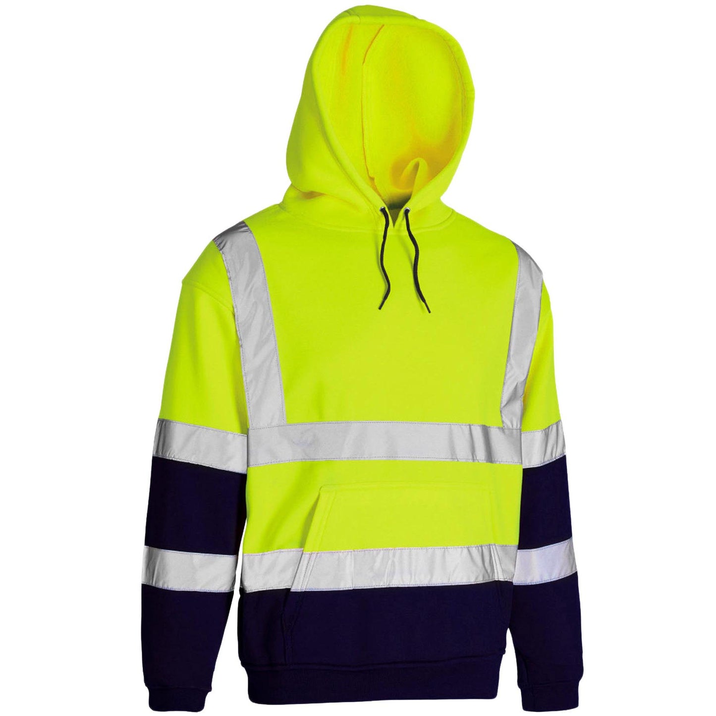 Adults Hi Vis Safety Security Hooded Sweatshirt