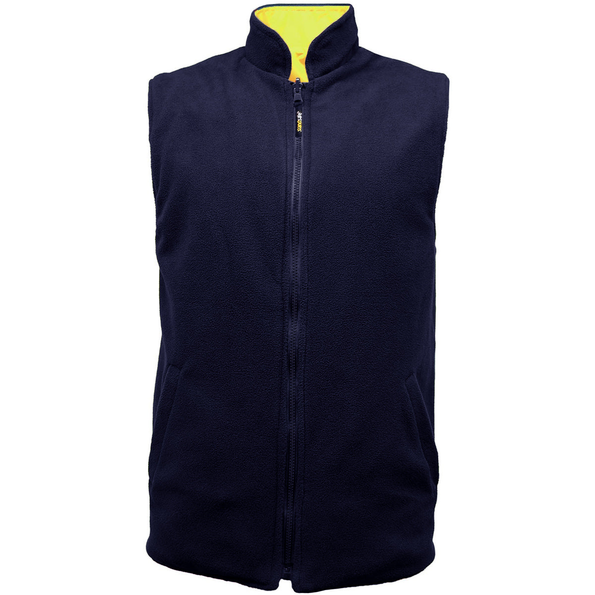 Mens Hi Vis Fleece Lined Reversible Bodywarmer