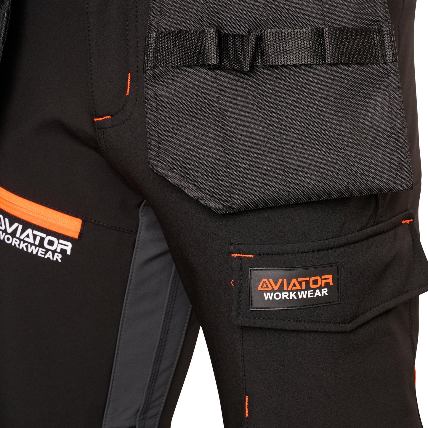 Mens Softshell Waterproof Cargo Workwear Trousers