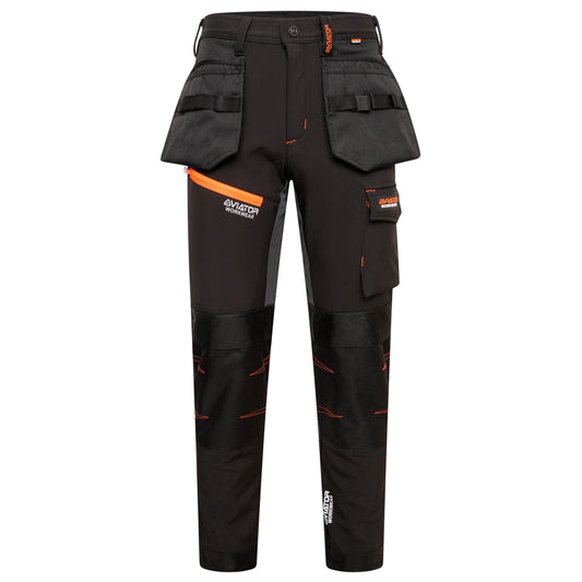Mens Softshell Waterproof Cargo Workwear Trousers