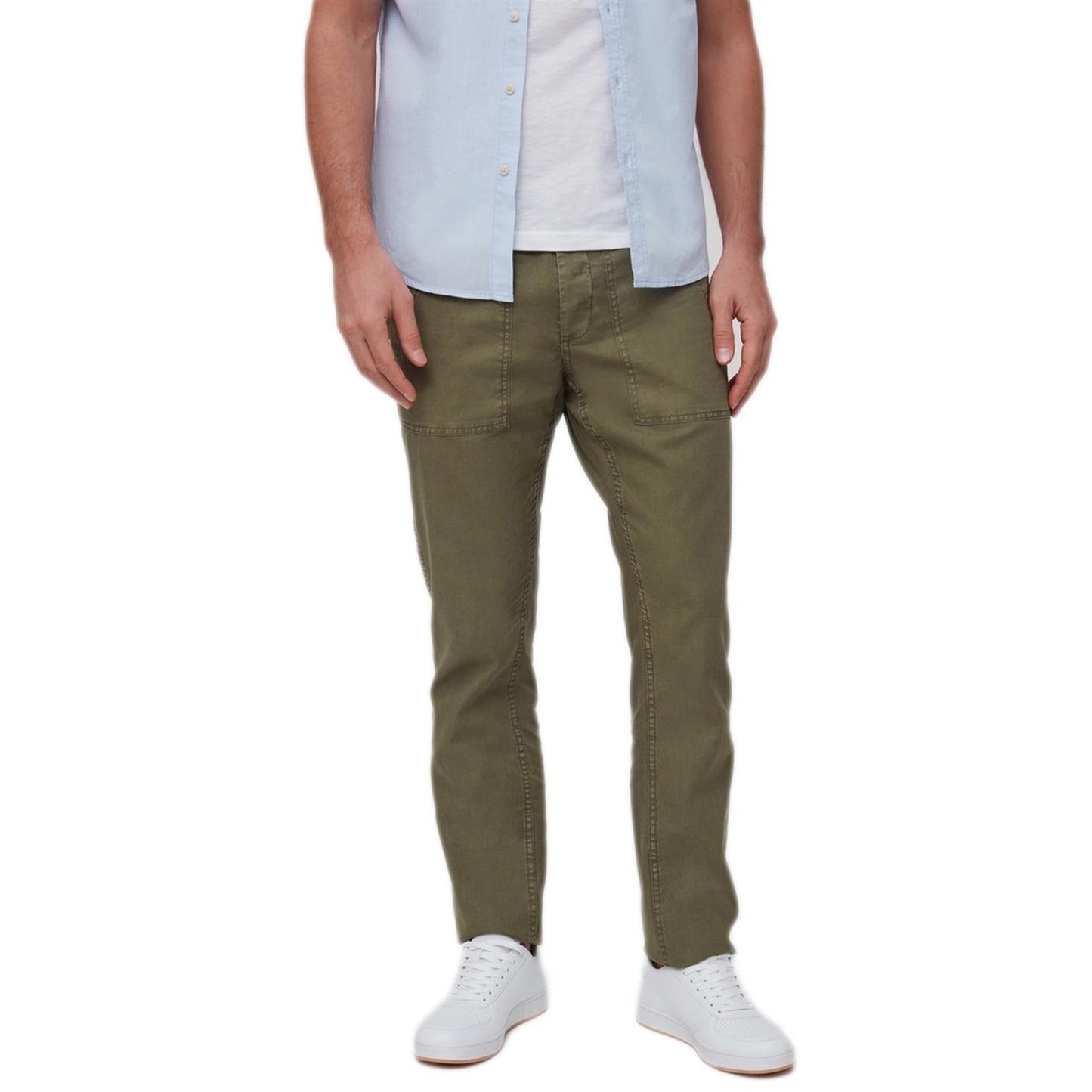 Mens Casual Linen Blend Trousers