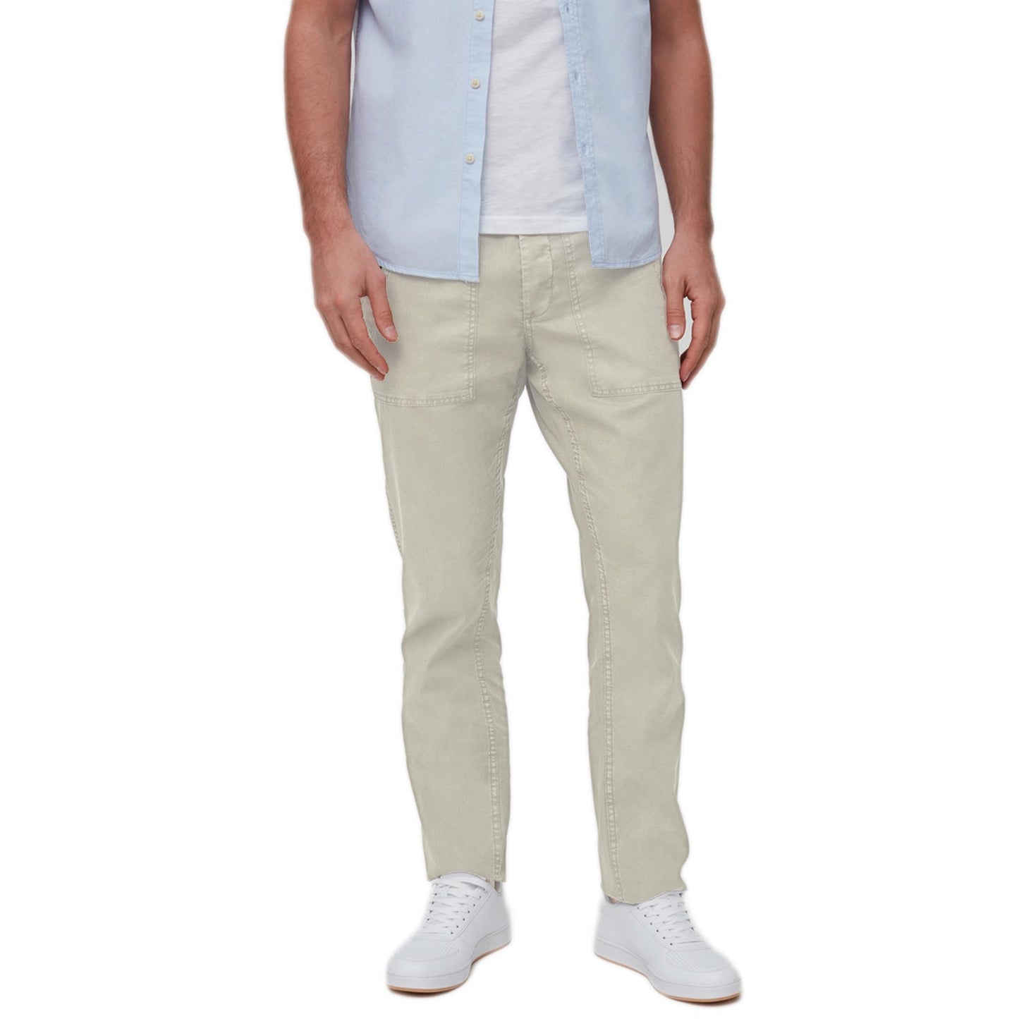 Mens Casual Linen Blend Trousers