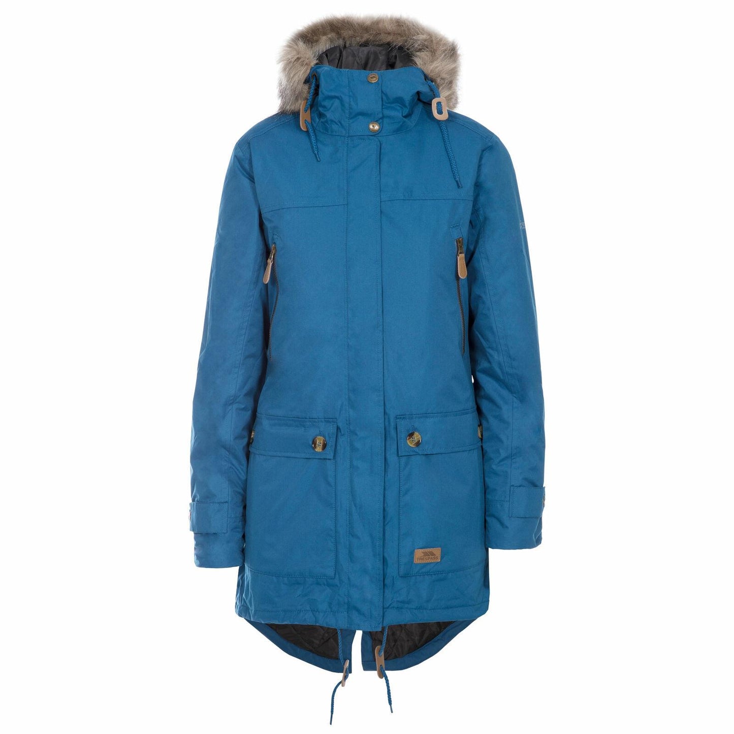 Trespass Clea Womens Waterproof Padded Jacket | Ladies Long Coat with Taped Seam
