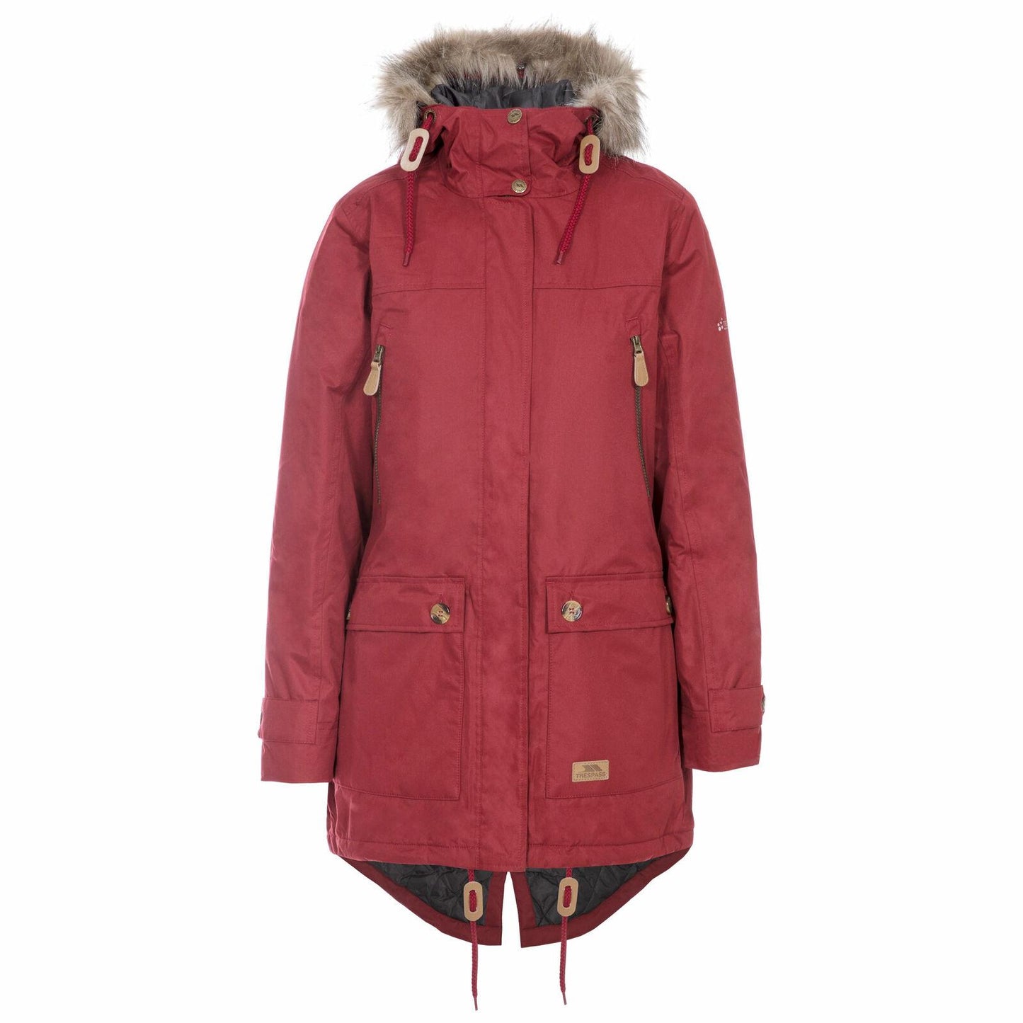 Trespass Clea Womens Waterproof Padded Jacket | Ladies Long Coat with Taped Seam