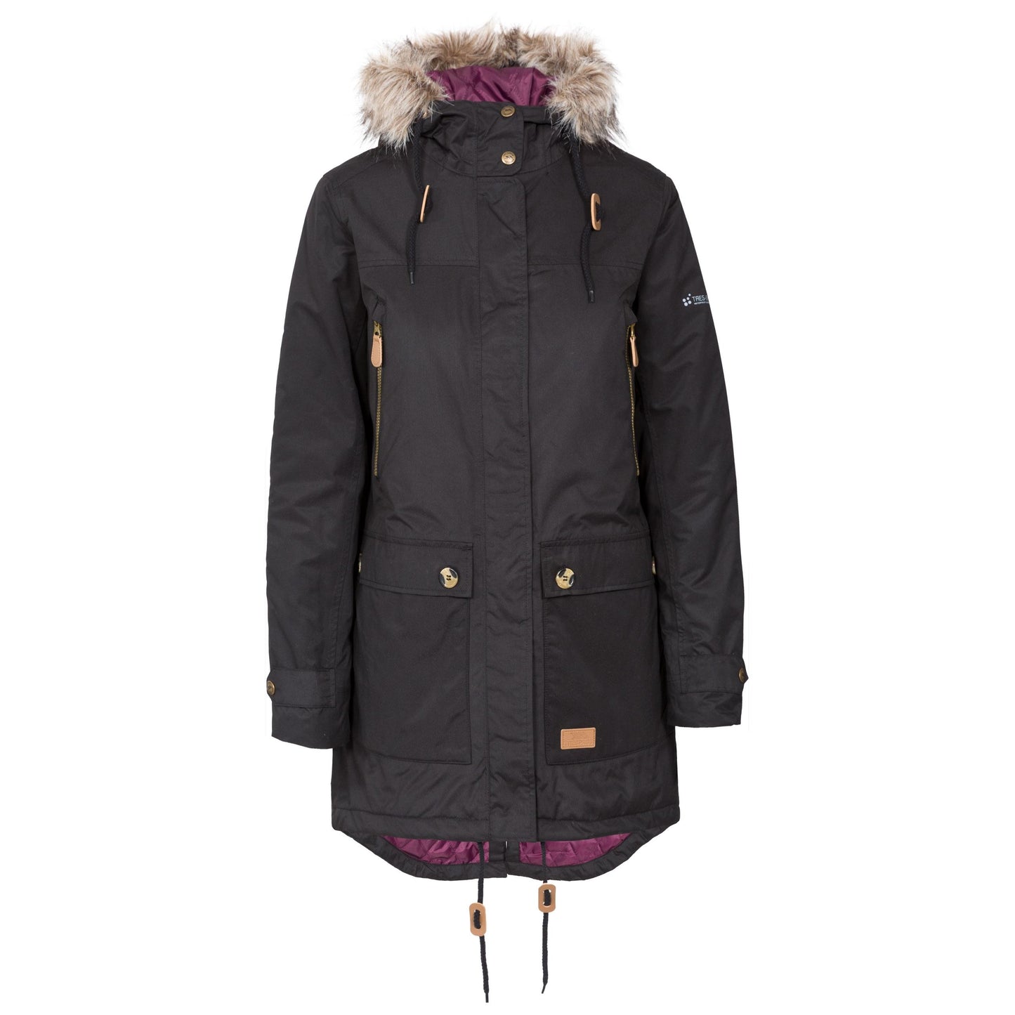 Trespass Clea Womens Waterproof Padded Jacket | Ladies Long Coat with Taped Seam