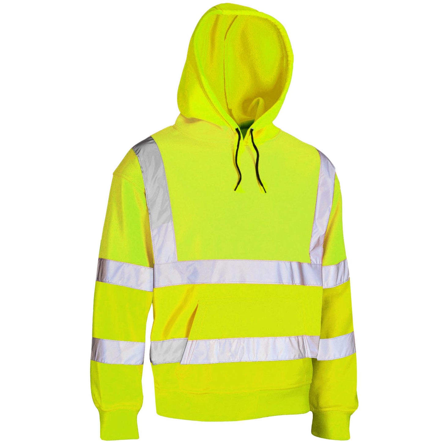 Adults Hi Vis Safety Security Hooded Sweatshirt