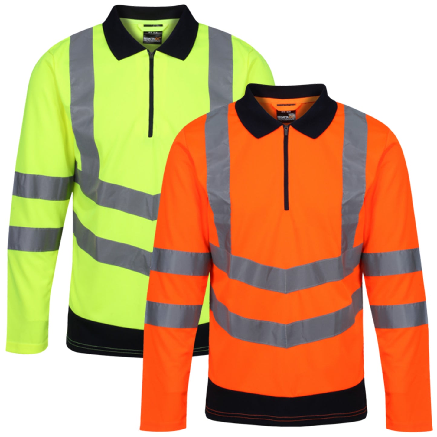 Mens Regatta Pro Hi Vis Long Sleeve Polo Shirt - TRS192