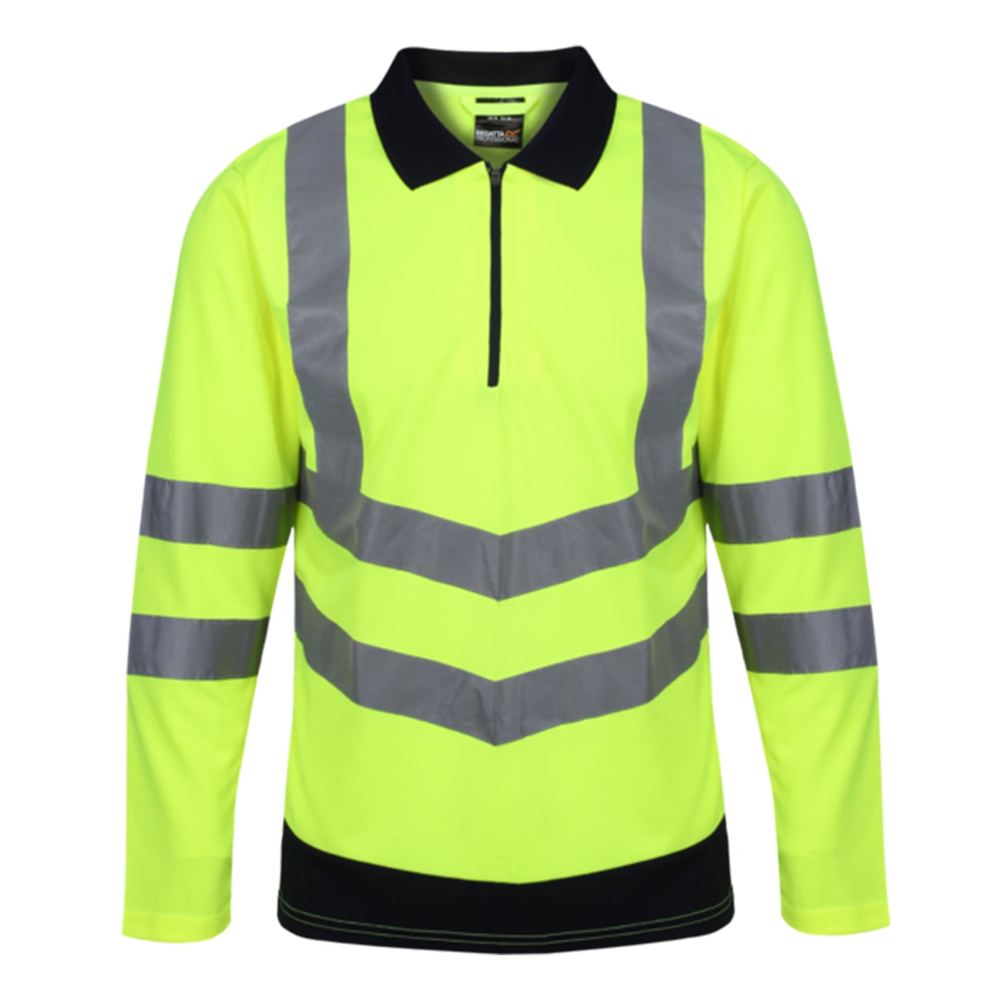 Mens Regatta Pro Hi Vis Long Sleeve Polo Shirt - TRS192