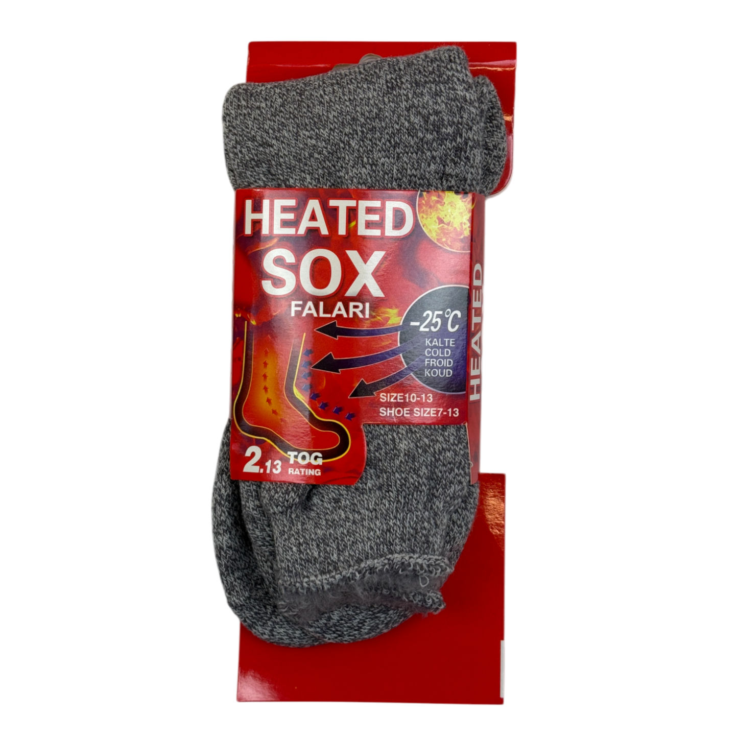 Mens 2.13 Tog Heated Fleece Lined Thermal Socks - Pack of 3