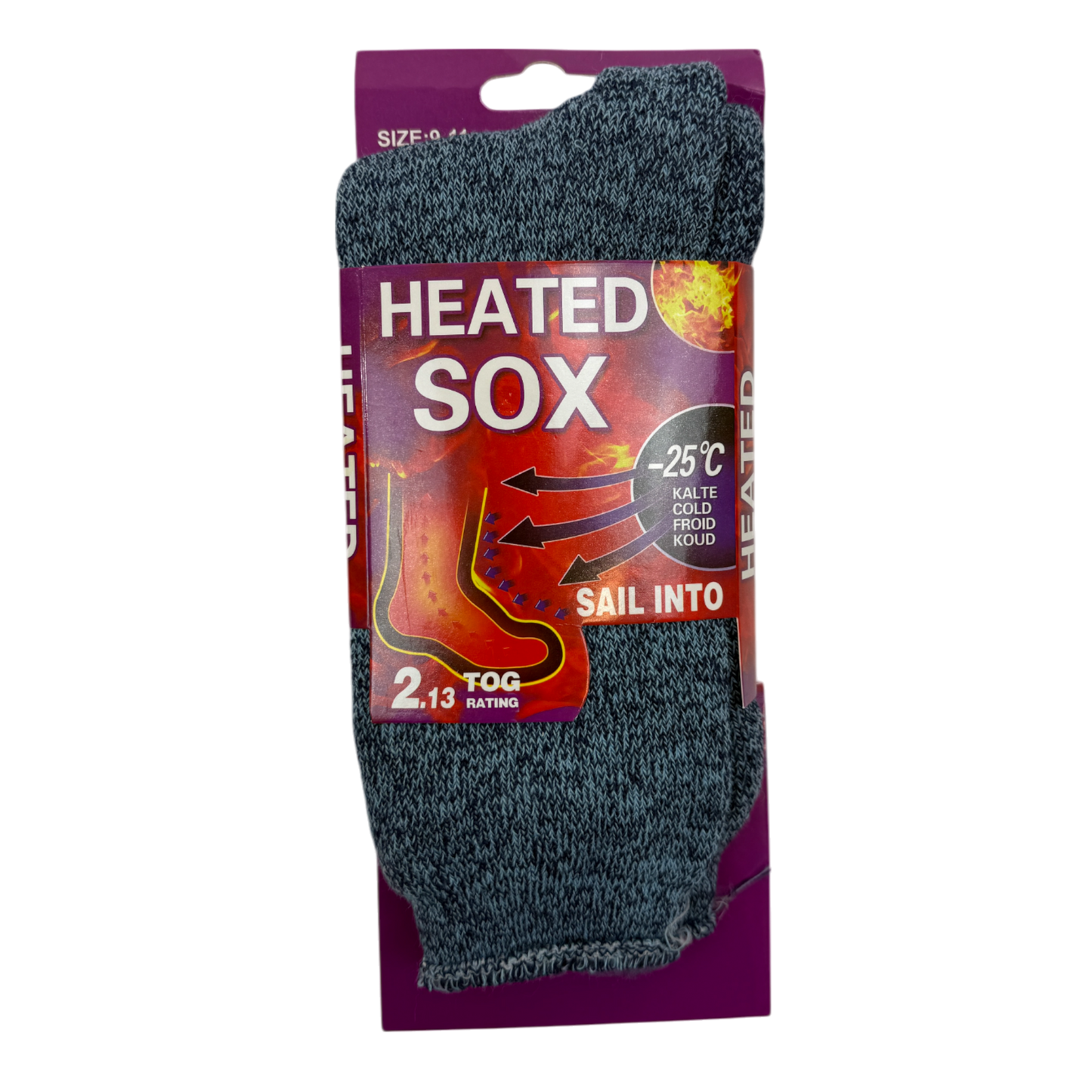 Ladies 2.13 Tog Heated Fleece Lined Thermal Socks - Pack of 3