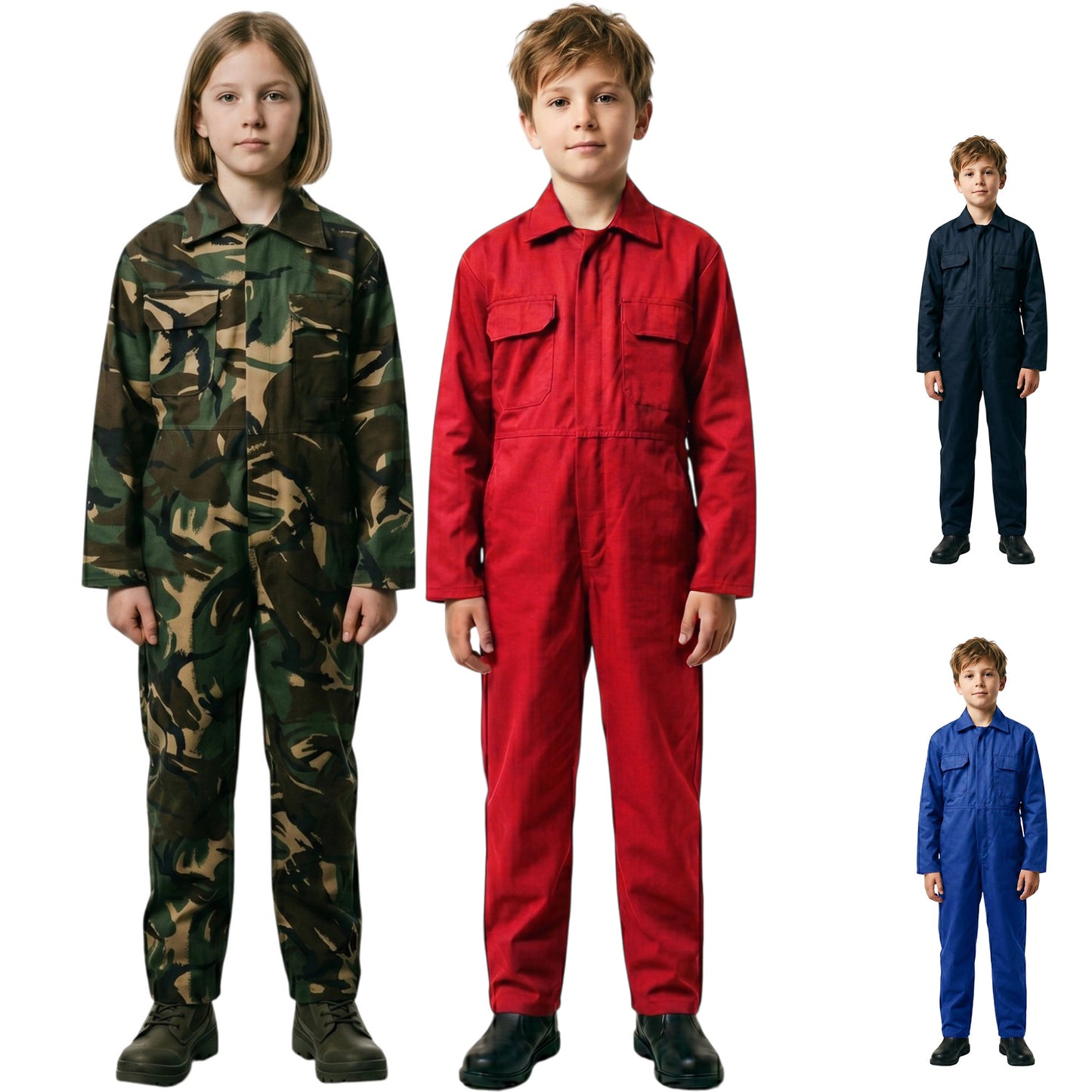 Kids Fort Tearaway Junior Coverall | Durable Children's Plain & Camo All-in-One Boilersuit