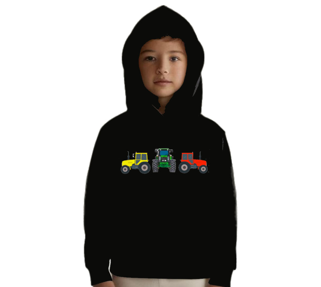 Unisex Kids Tractor Logo Embroidered Hoodie